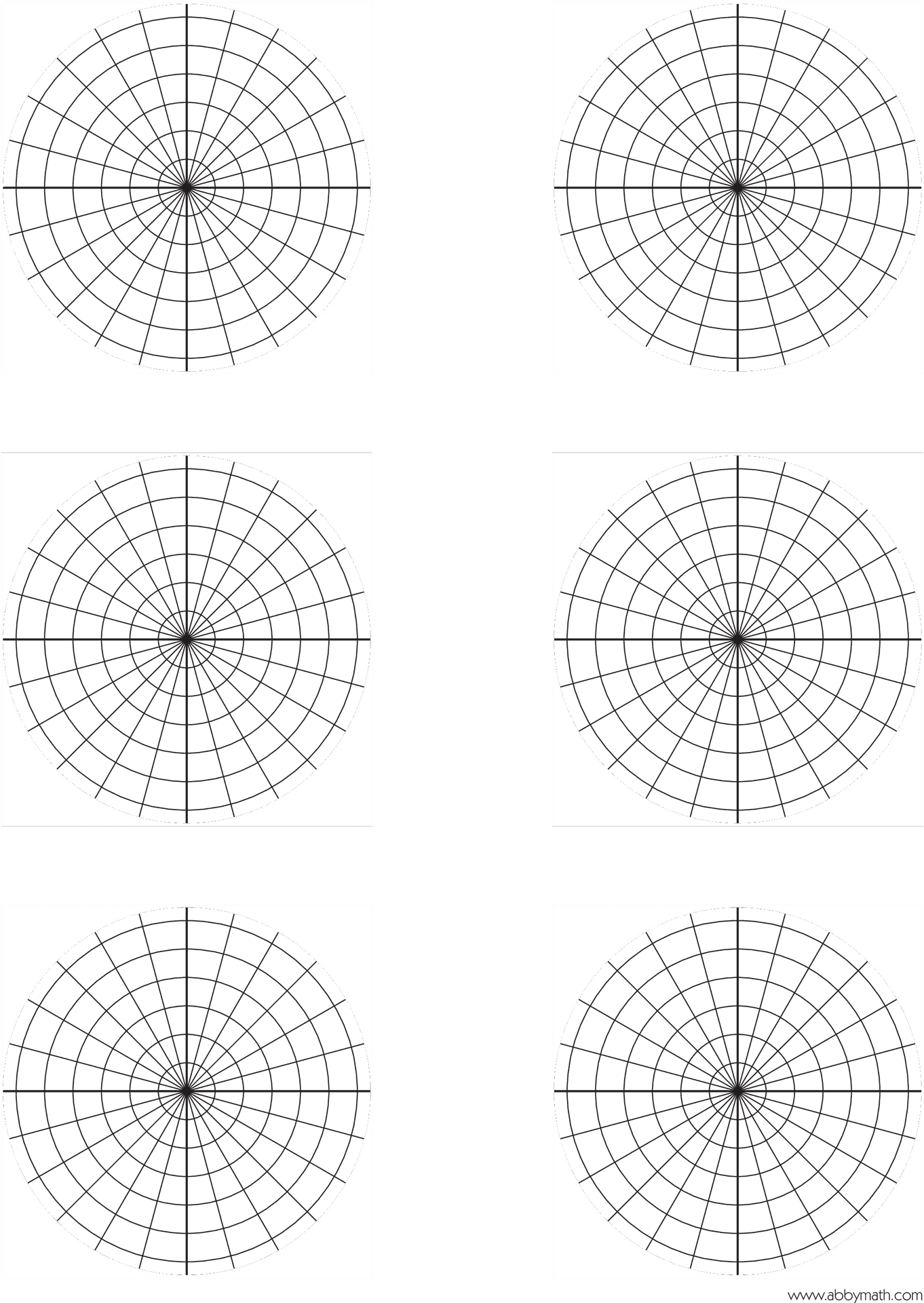 Download Polar Coordinate Grids Set Wallpapers