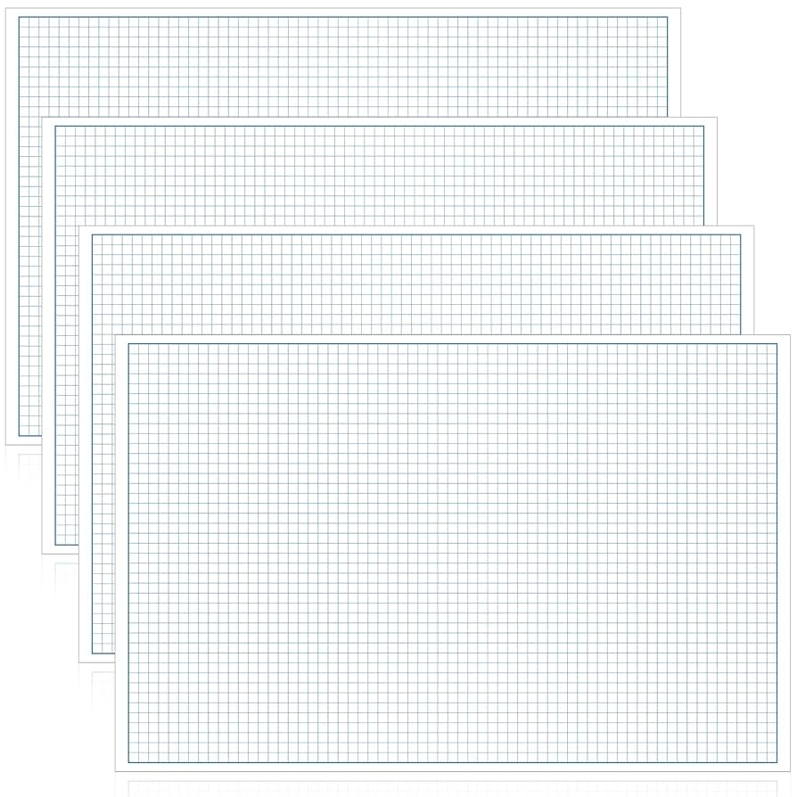 Eaasty 4 Pack Engineering Paper 11x17 Inch Grid Notepad Drawing Blue Print Engineer Paper Grid Paper 50 Sheets Pad Amazon de Home Kitchen