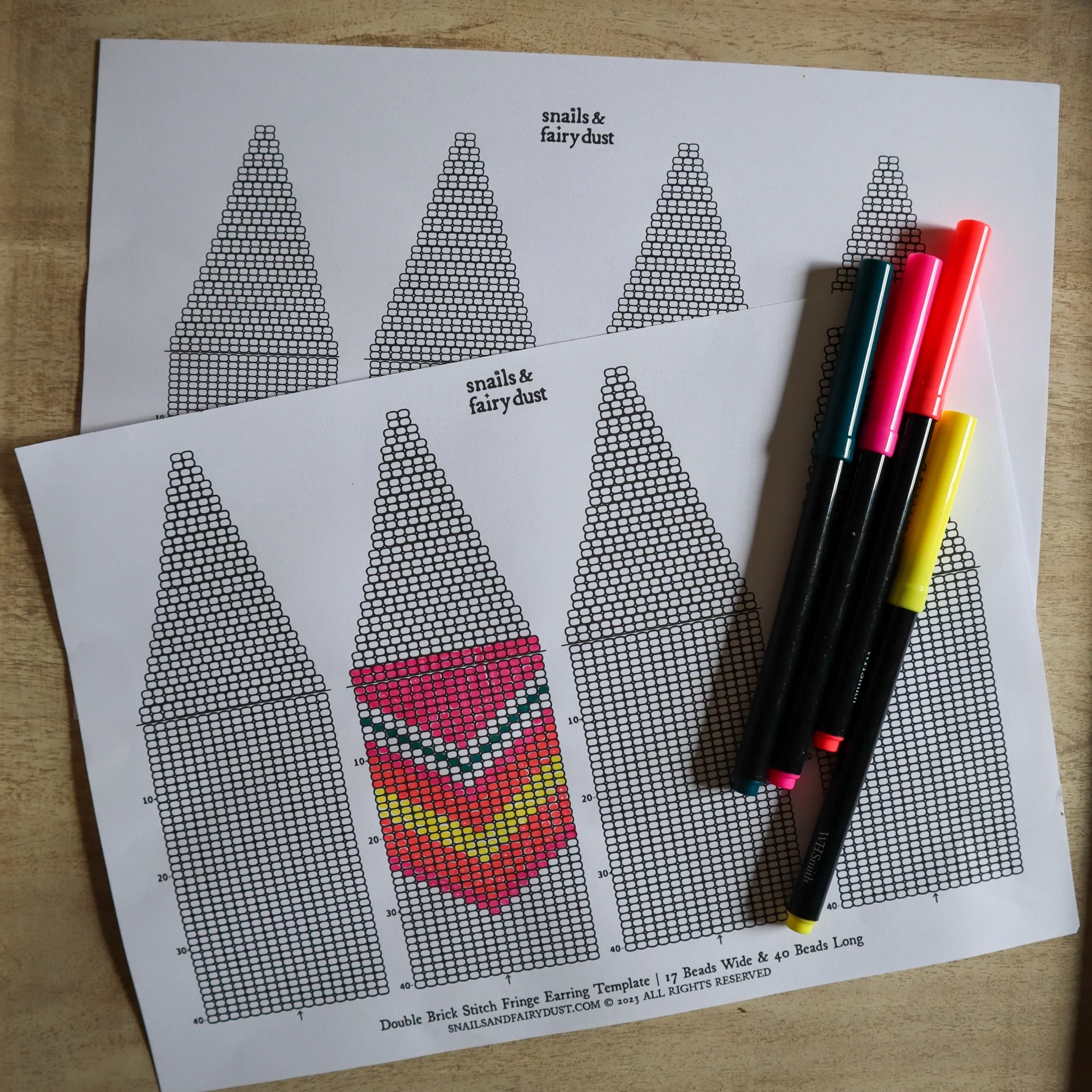 Earring Graph Paper Beaded Earring Template 2025