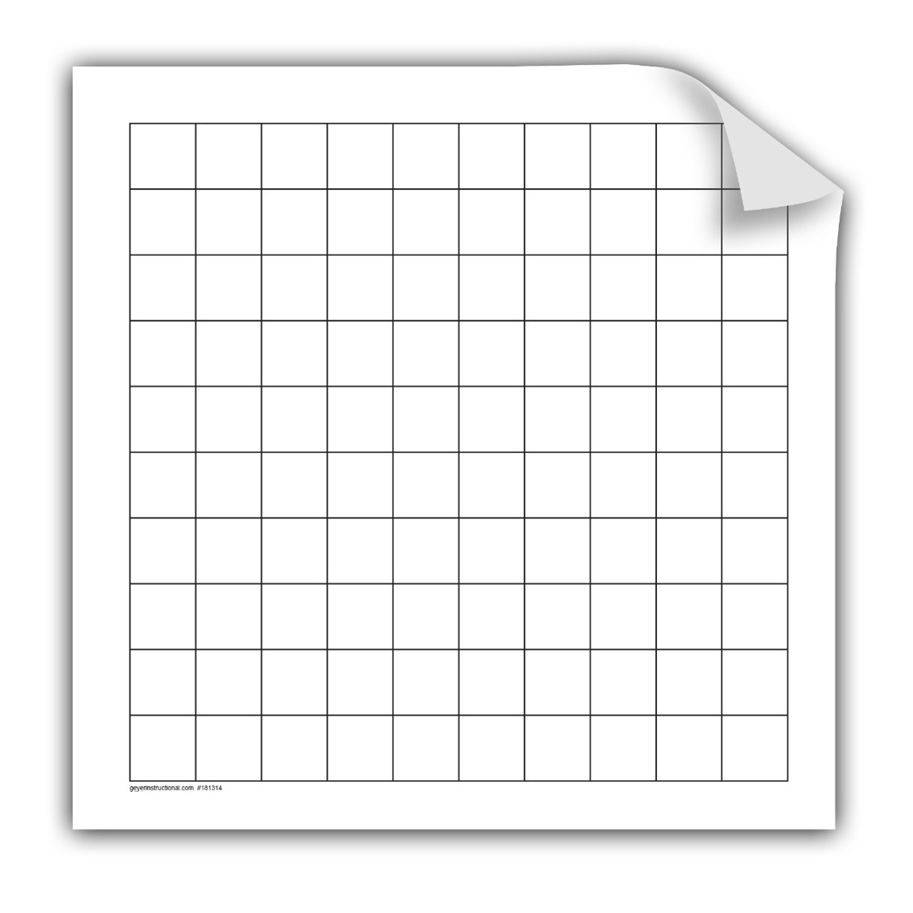 Easy Cling Graph 10 X 10 Geyer Instructional Products