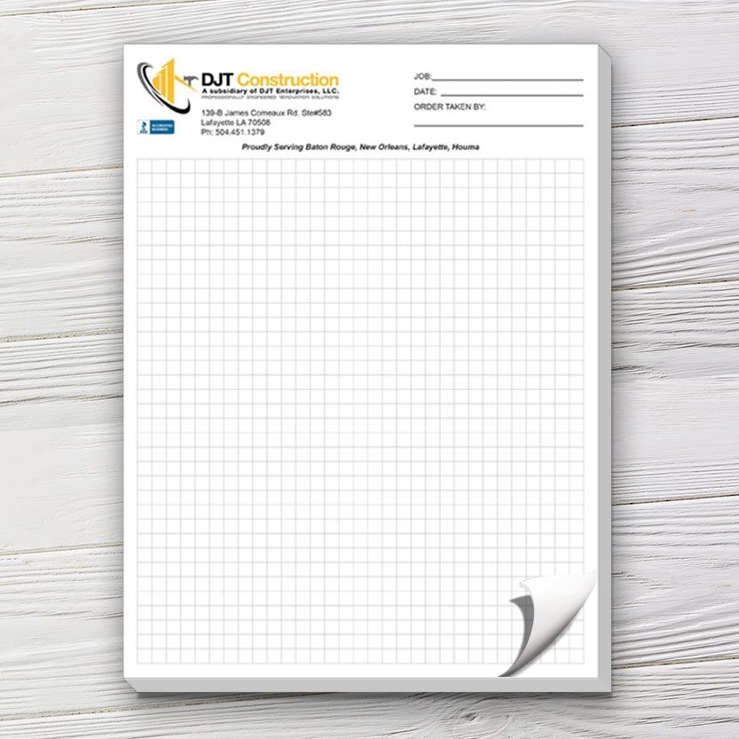 Engineering Graph Notepad 8 5 X 11 Quarter Inch Grid Captain Notepad