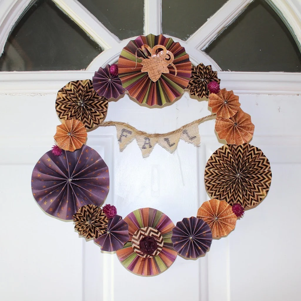 Fabulous Fall Paper Rosette Tutorial Craft e Corner