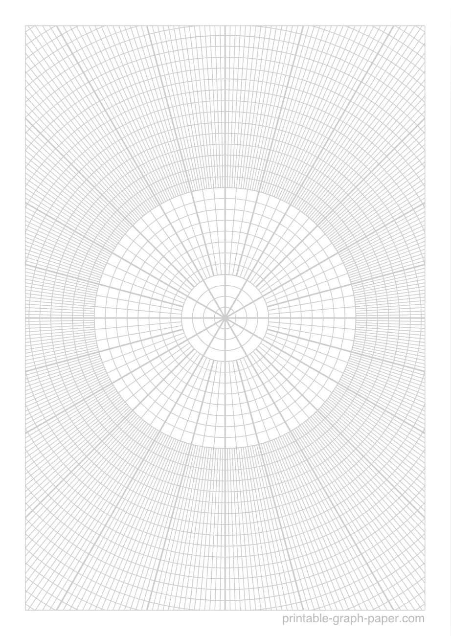Free Printable 1 10 Polar Graph Paper Download And Print PDF