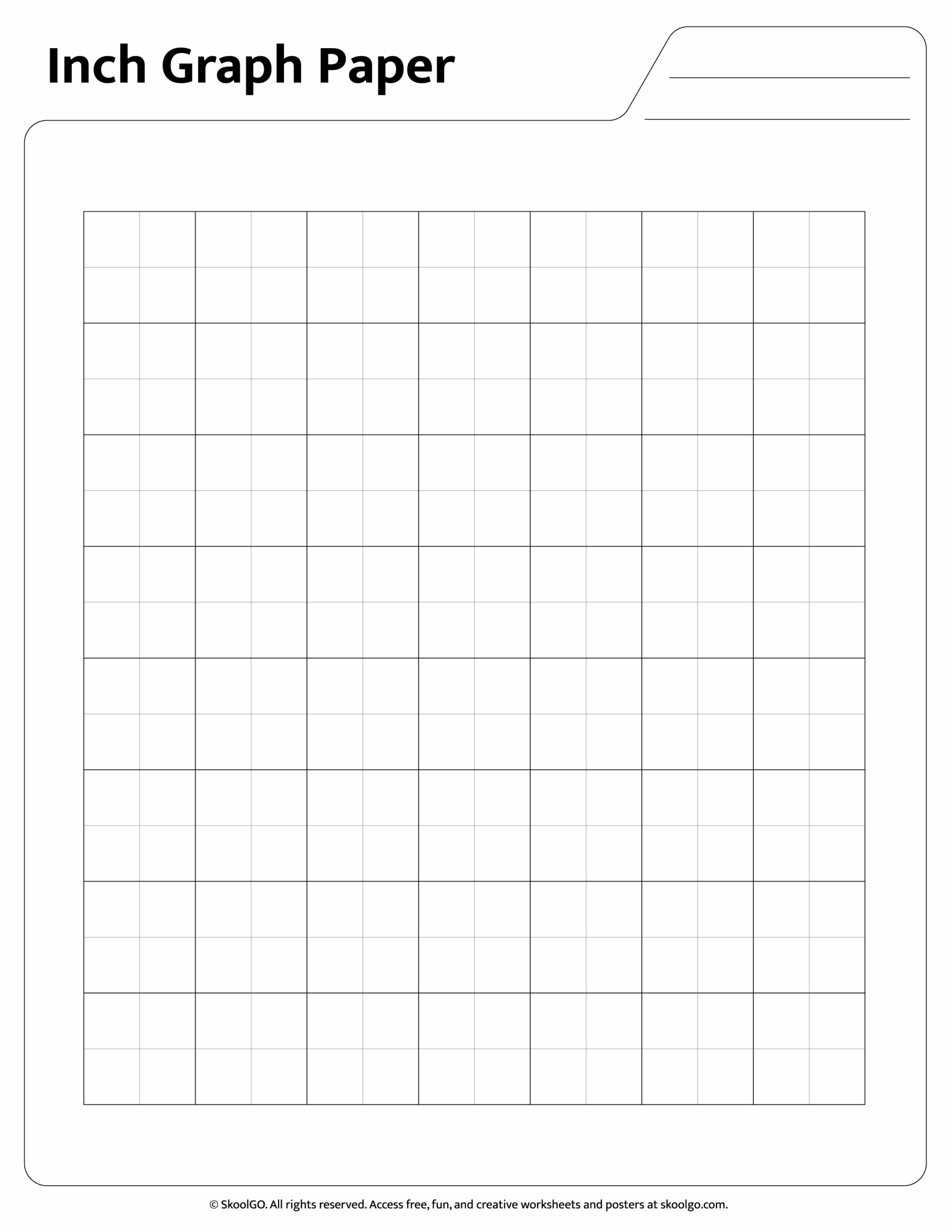Free Printable One Inch Graph Paper