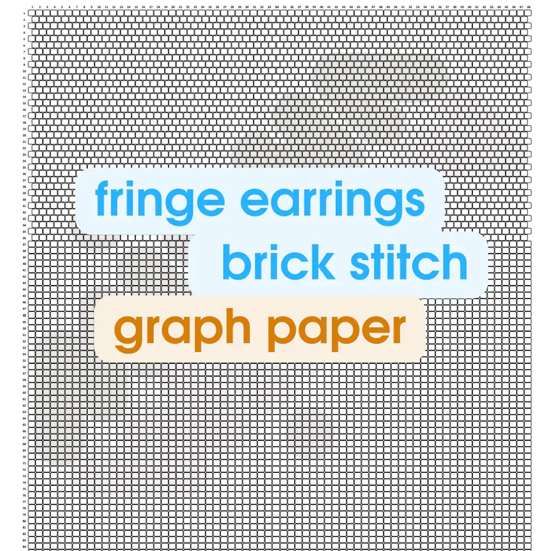 Fringe Earrings Brick Stitch Graph Paper Etsy