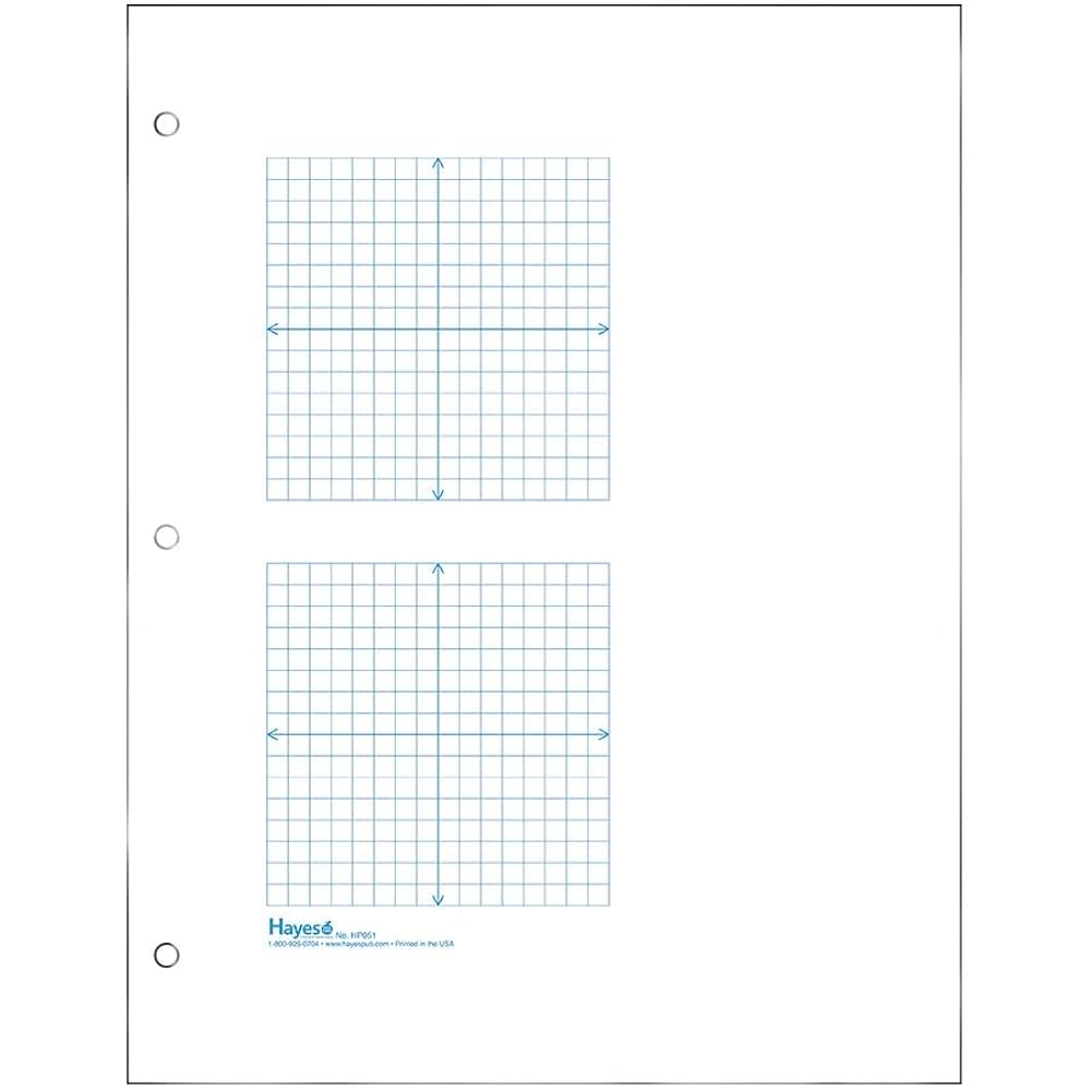 Geyer Instructional Products 2 Grid Coordinate Plane Graph Paper 1 4 Squares And Accented Axes With Arrows Right Half Blank Double Sided Blue Ruled 500 Reams Sheets Amazon de Stationery Office Supplies