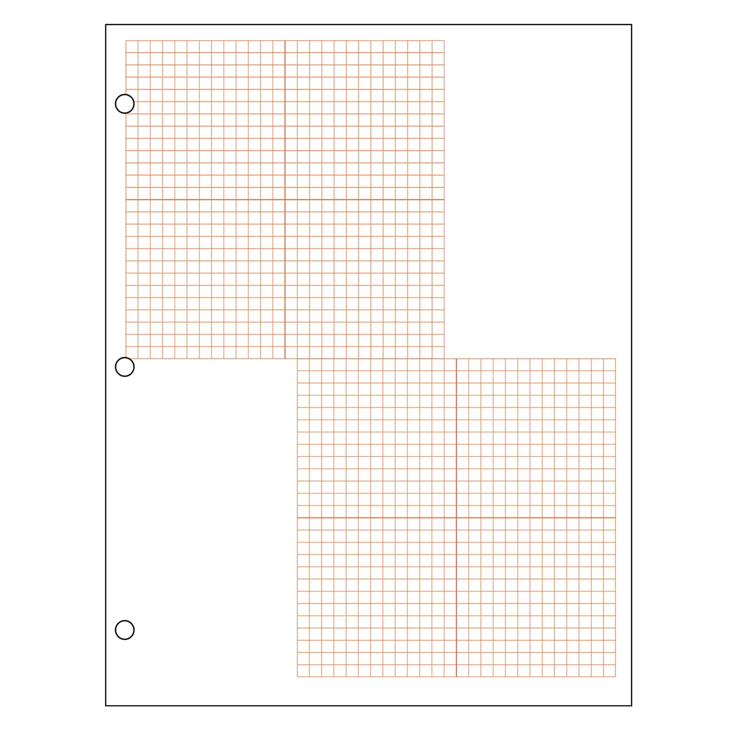 Geyer Instructional Products Metric Quadrant Graph Paper 2 Quadrants With 1 2 Cm Squares Accentuated Axes Double Sided Red Ruled 500 Sheets Ream Three Hole Punched Amazon de Stationery Office Supplies