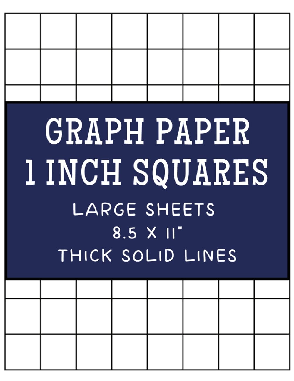 Graph Paper 1 Inch Squares Large Sheets Thick Solid Lines Grid Of Squares Notebook Kirk Mariah K Amazon de Books