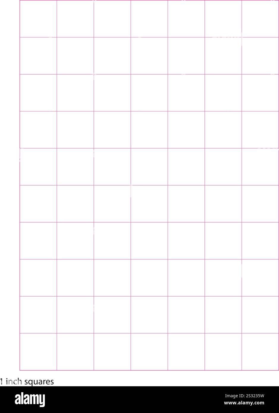 graph paper 1 inch squares printable template a4 notebook format graph pink grid for college journals diary or math engineering grid line printable stock vector image art alamy