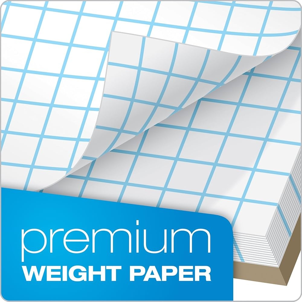Graph Paper 10 Squares Per Inch Ampad Engineering Grid Paper 8 Squares Per Inch 50 Sheets 10 Pack Square Paper