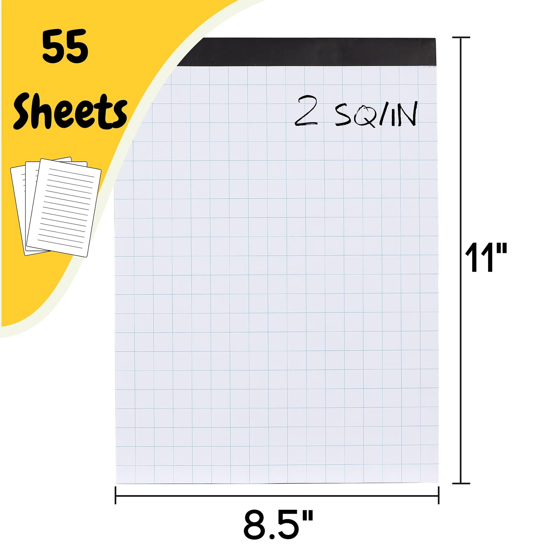 Graph Paper 2x2 2 Squares Per Inch 8 5 x11 55 Sheets Grid Paper Mr Pen