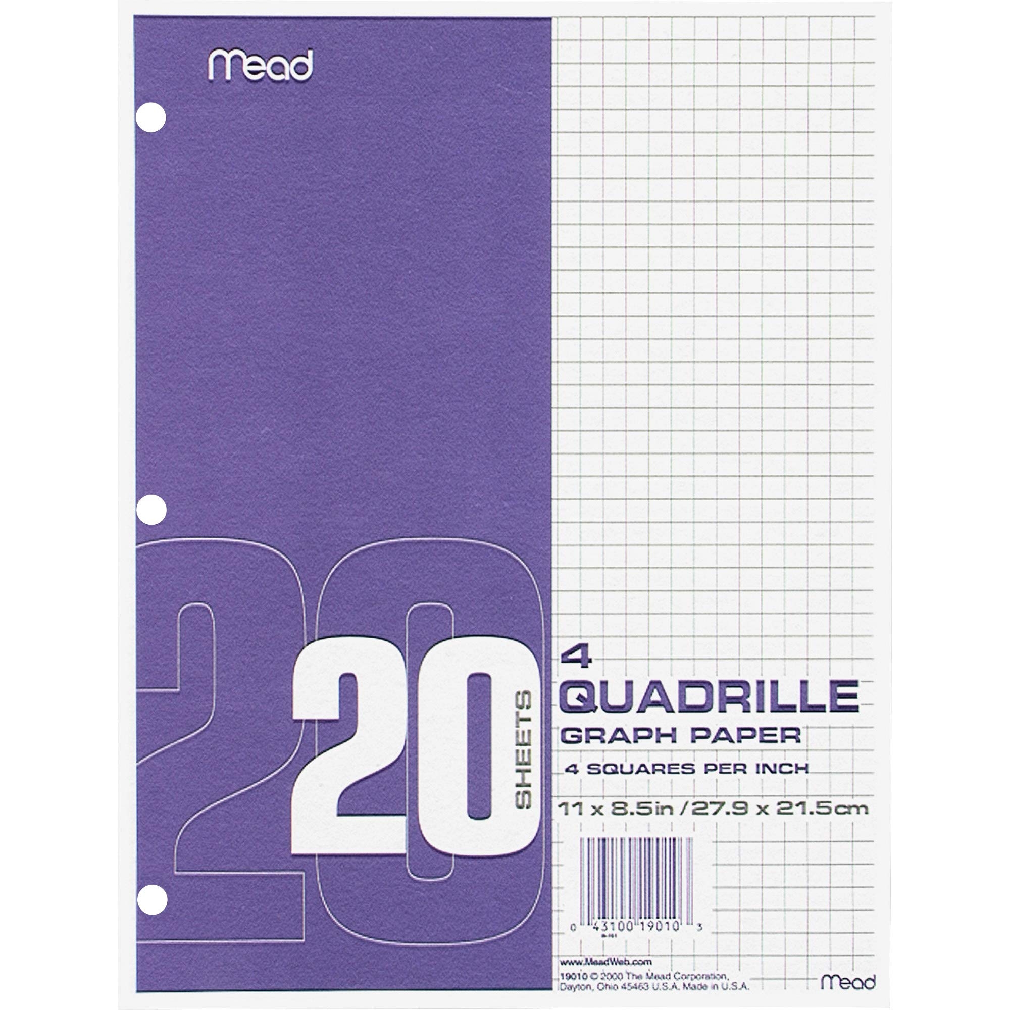 Graph Paper 6 Pack Engineering Pads 8 5x11 Grid Notebooks 10 Squares Inch Wide Ruled Loose Leaf Paper