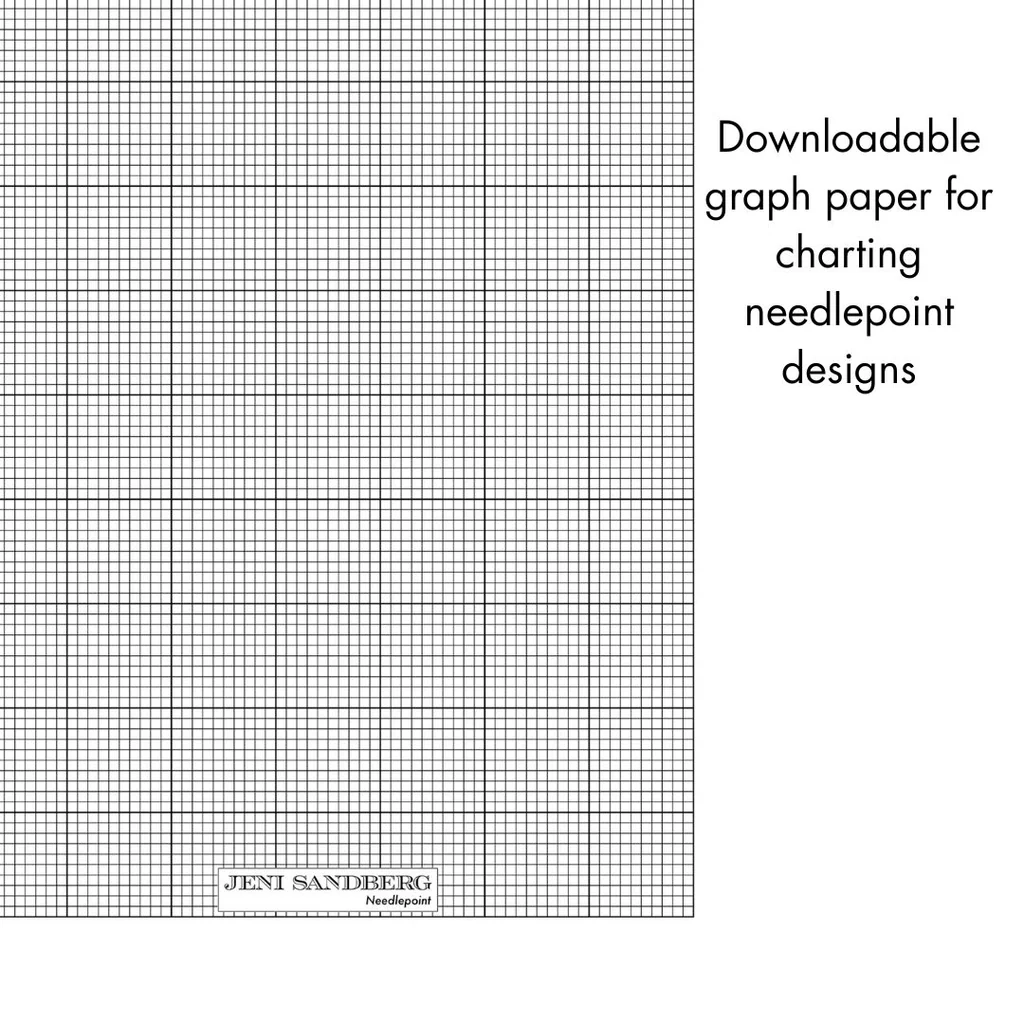 Graph Paper Download For Needlepoint Charting Jeni Sandberg Needlepoint