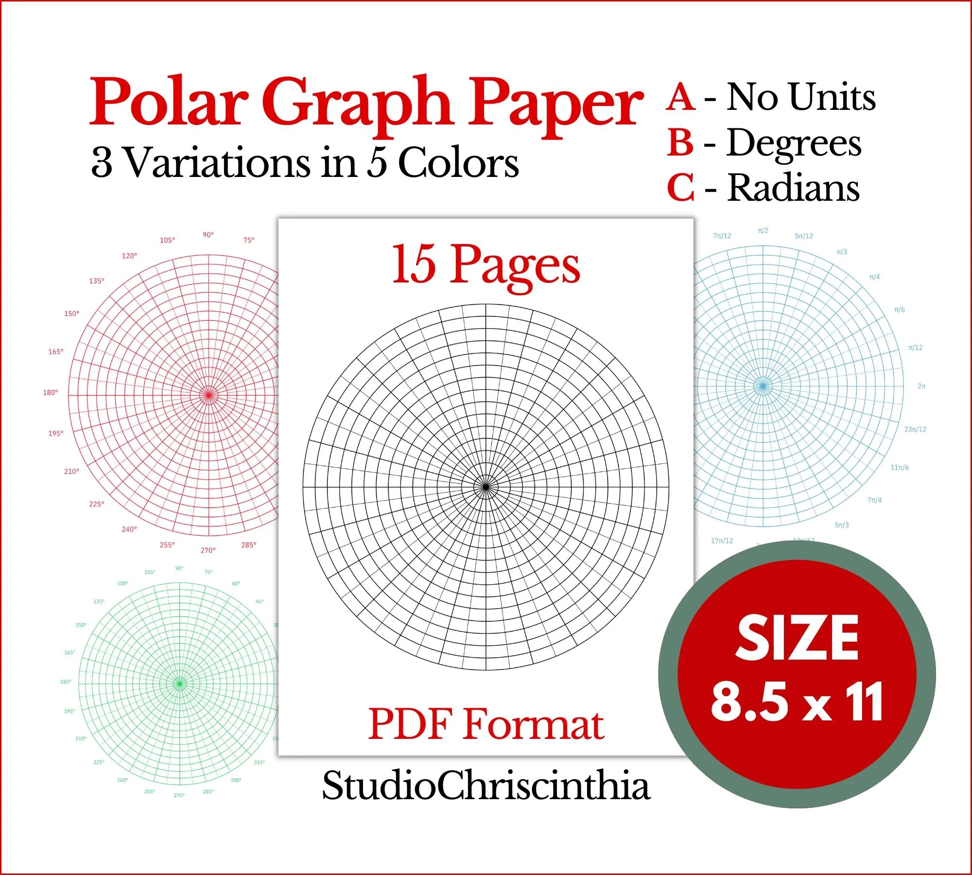 Circular Crochet Graph Paper