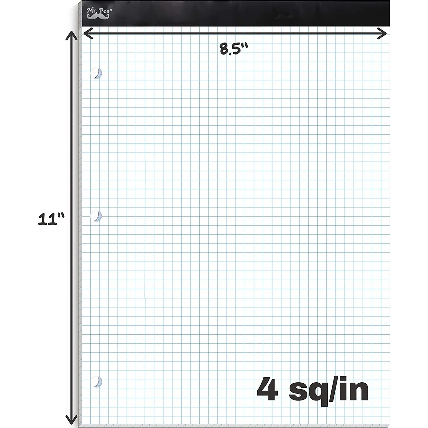Graph Paper Grid Paper Pad 4x4 4 Squares Per Inch 8 5 x11 55 Sh Mr Pen