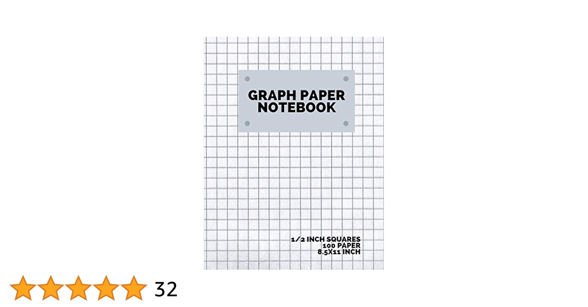 Graph Paper Notebook 1 2 Inch Squares 100 Pages Graphing Grid Paper Extra Large 8 5x11 In STUDIO ART Amazon de B cher