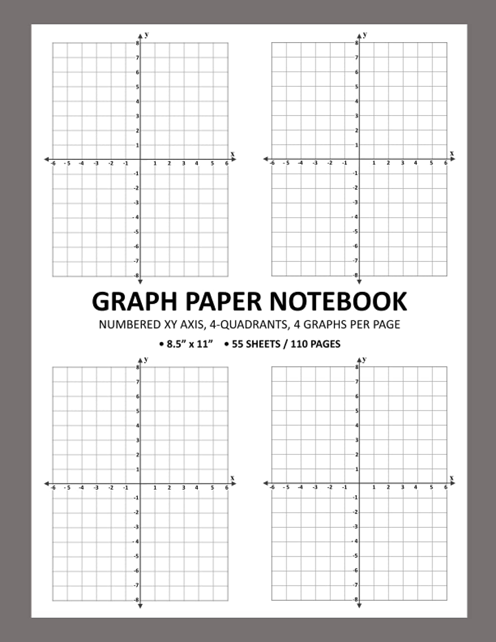 Graph Paper Notebook Xy Coordinate Plane For Math Algebra Science Desertcart INDIA
