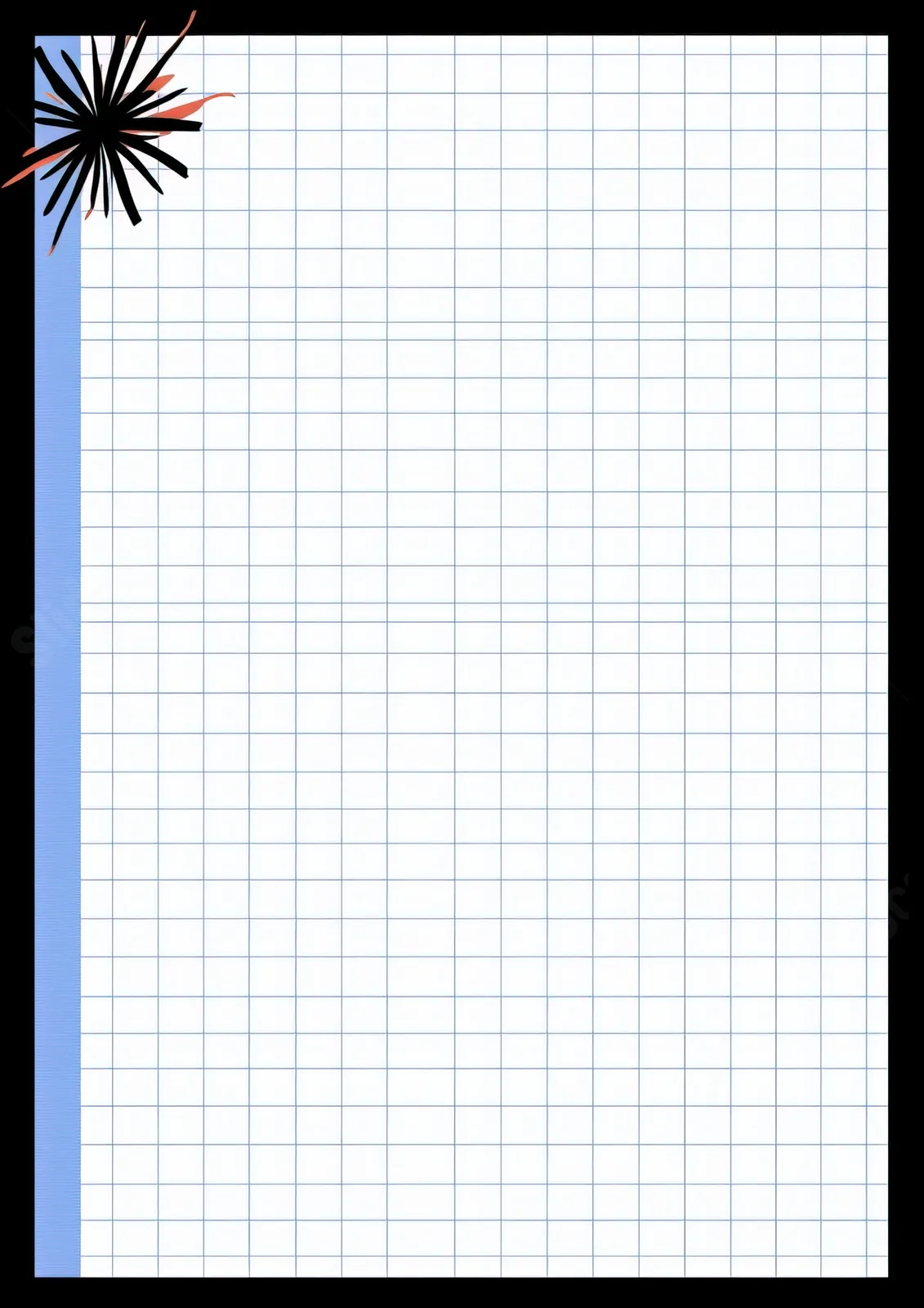 Graph Paper Page Border And Printable Background In Word Slidesdocs
