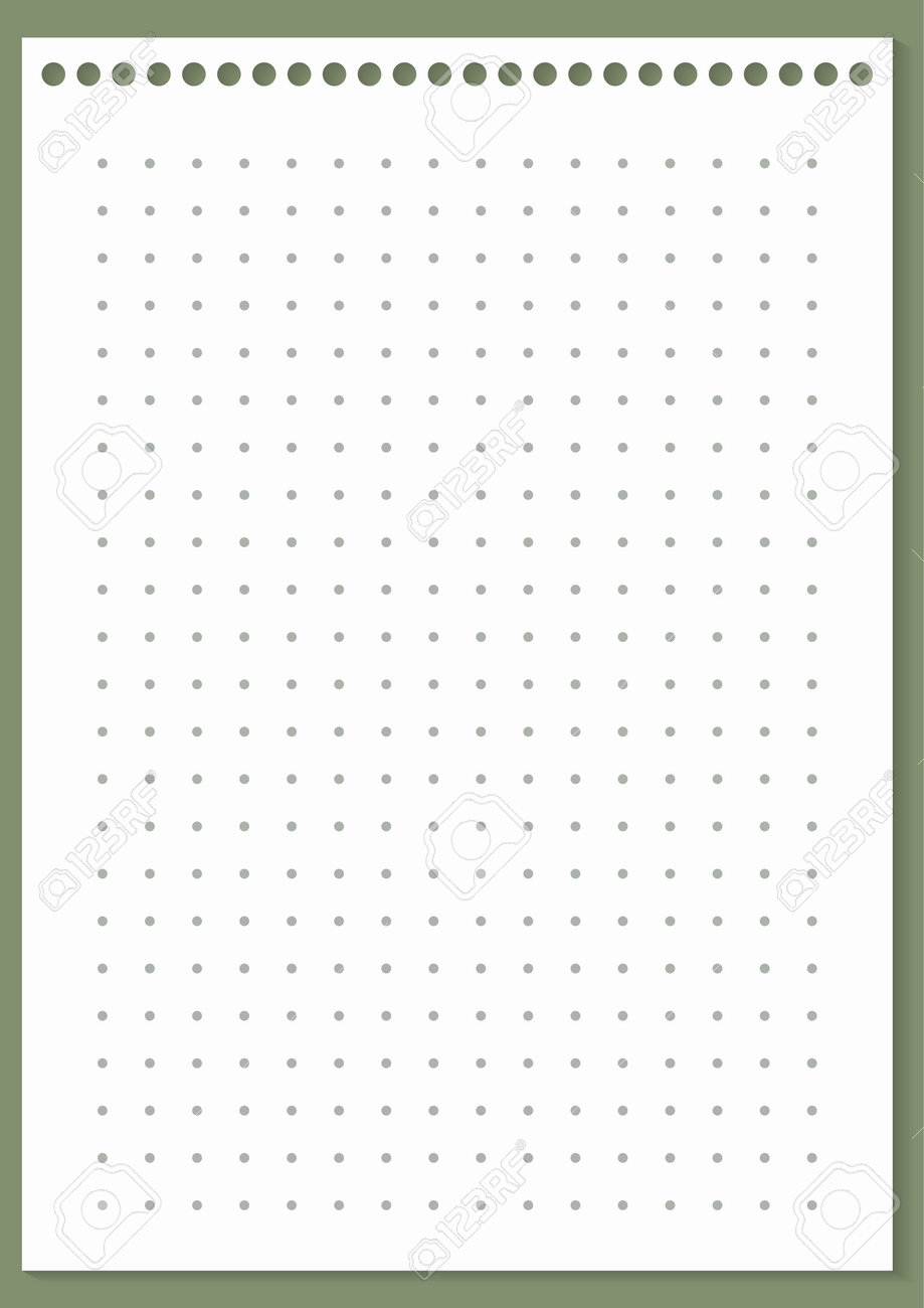 Graph Paper Printable Dotted Grid Paper On White Background Geometric Abstract Dotted Transparent Illustration With Dots For School Notebook Diary Notes Print Realistic Paper Blank Size A4 Royalty Free SVG Cliparts Vectors 