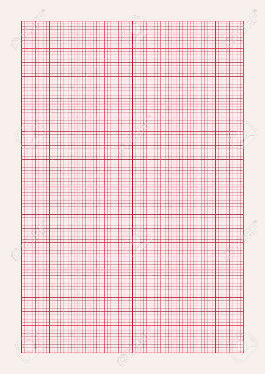 Graph Paper Printable Millimeter Grid Paper With Color Lines Geometric Pattern For School Technical Engineering Line Scale Measurement Realistic Lined Paper Blank Size A4 Royalty Free SVG Cliparts Vectors And Stock Illustration 