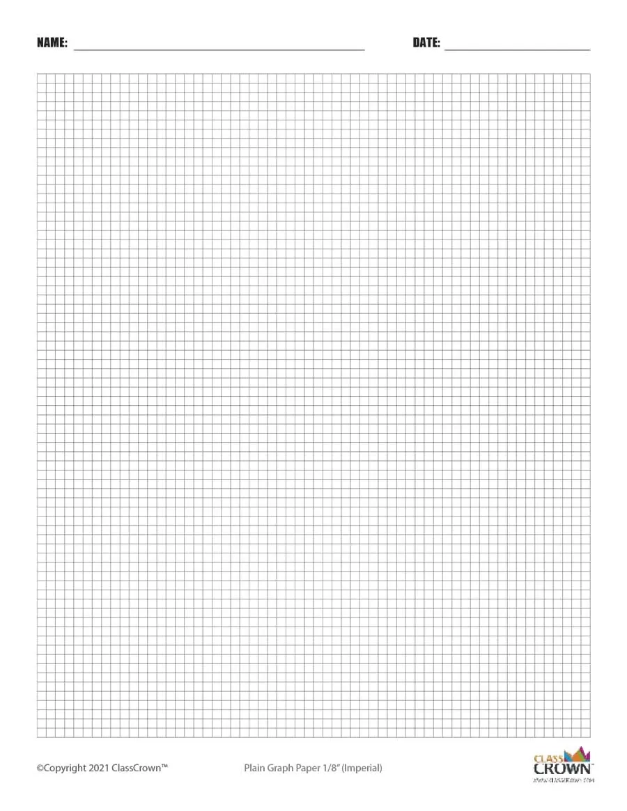 Graph Paper Printables ClassCrown