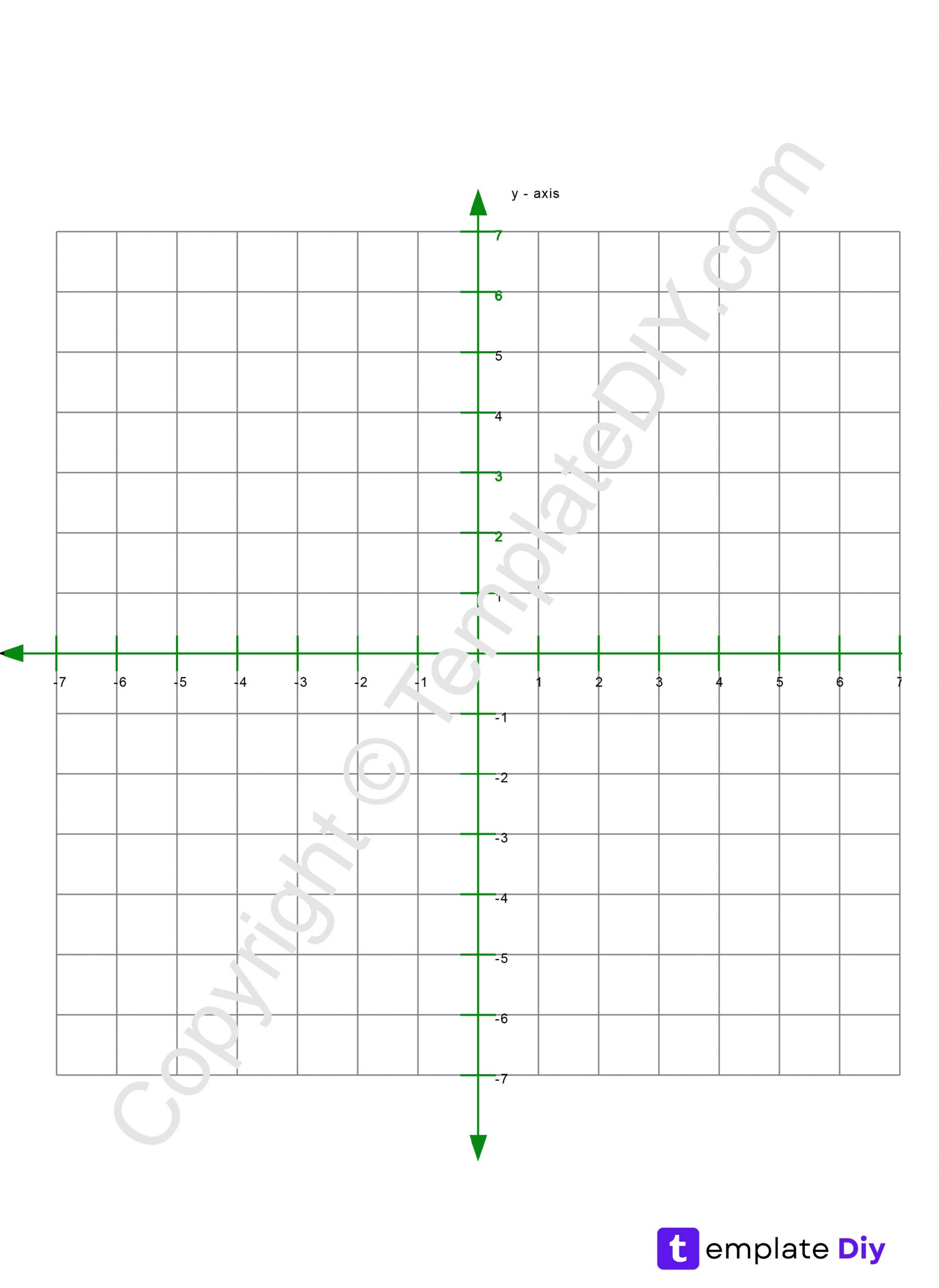 Graph Paper With Axis Printable Instant Download