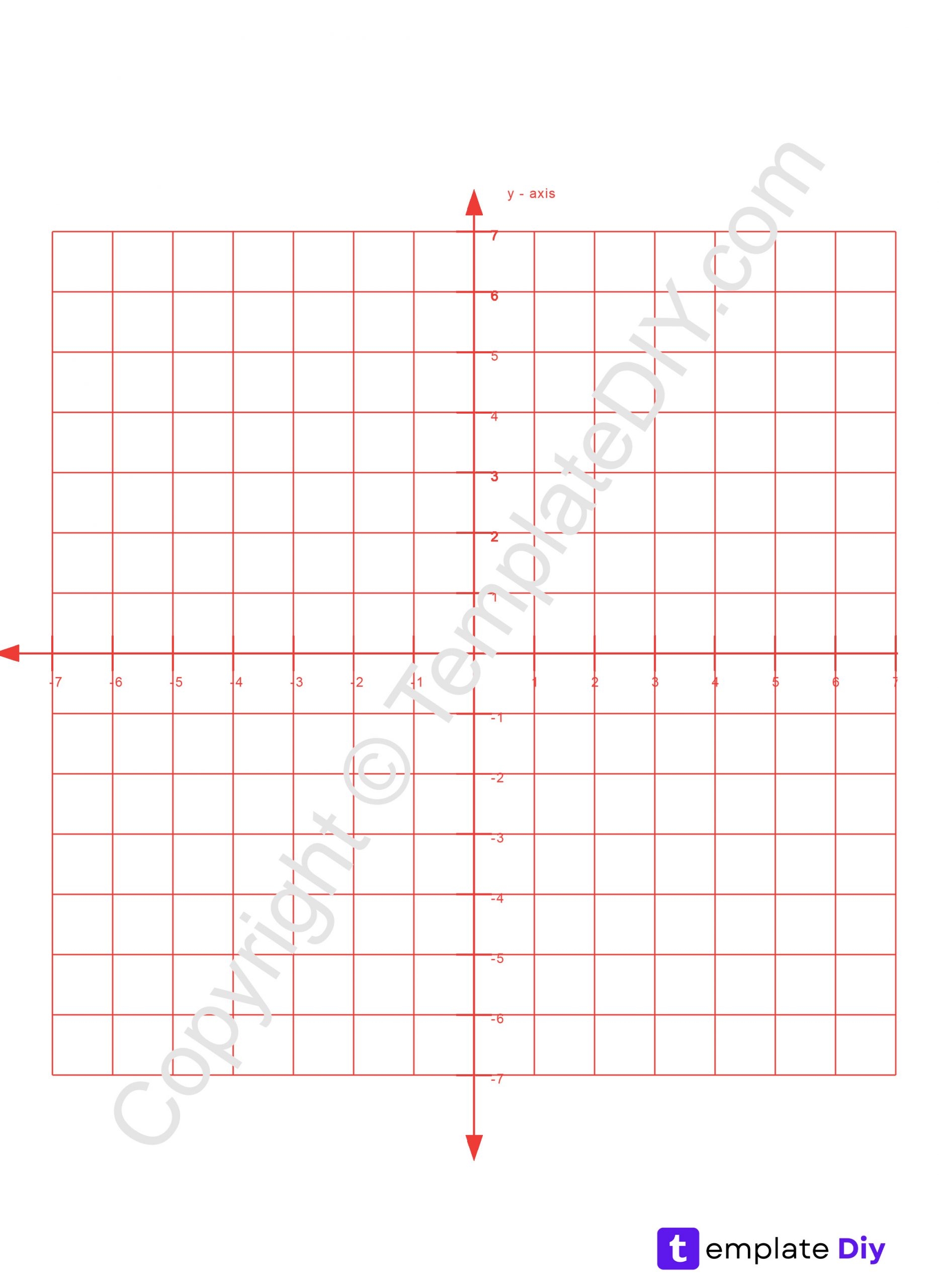 Graph Paper With Axis Printable Instant Download