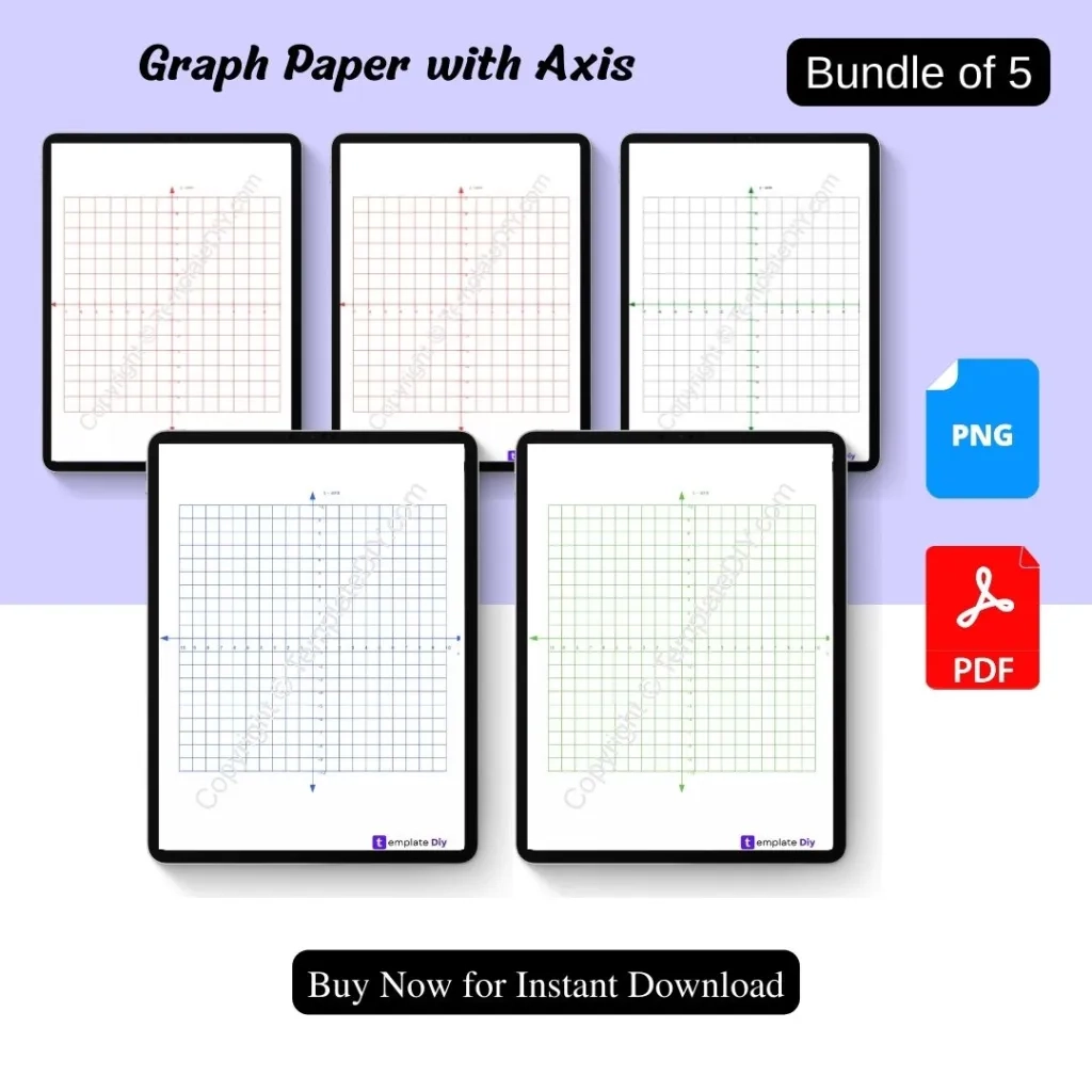 Graph Paper With Axis Template Printable PDF Word