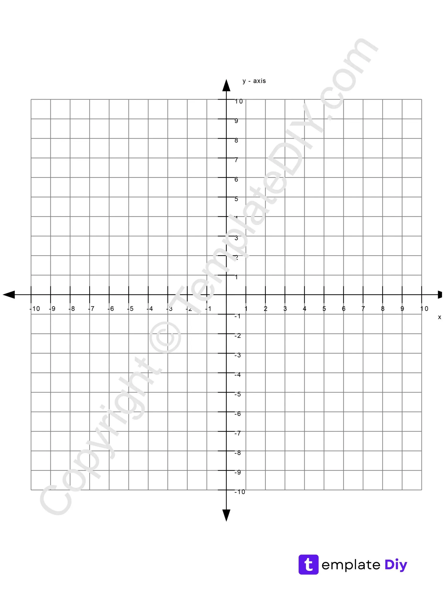 Graph Paper With Axis Template Printable PDF Word