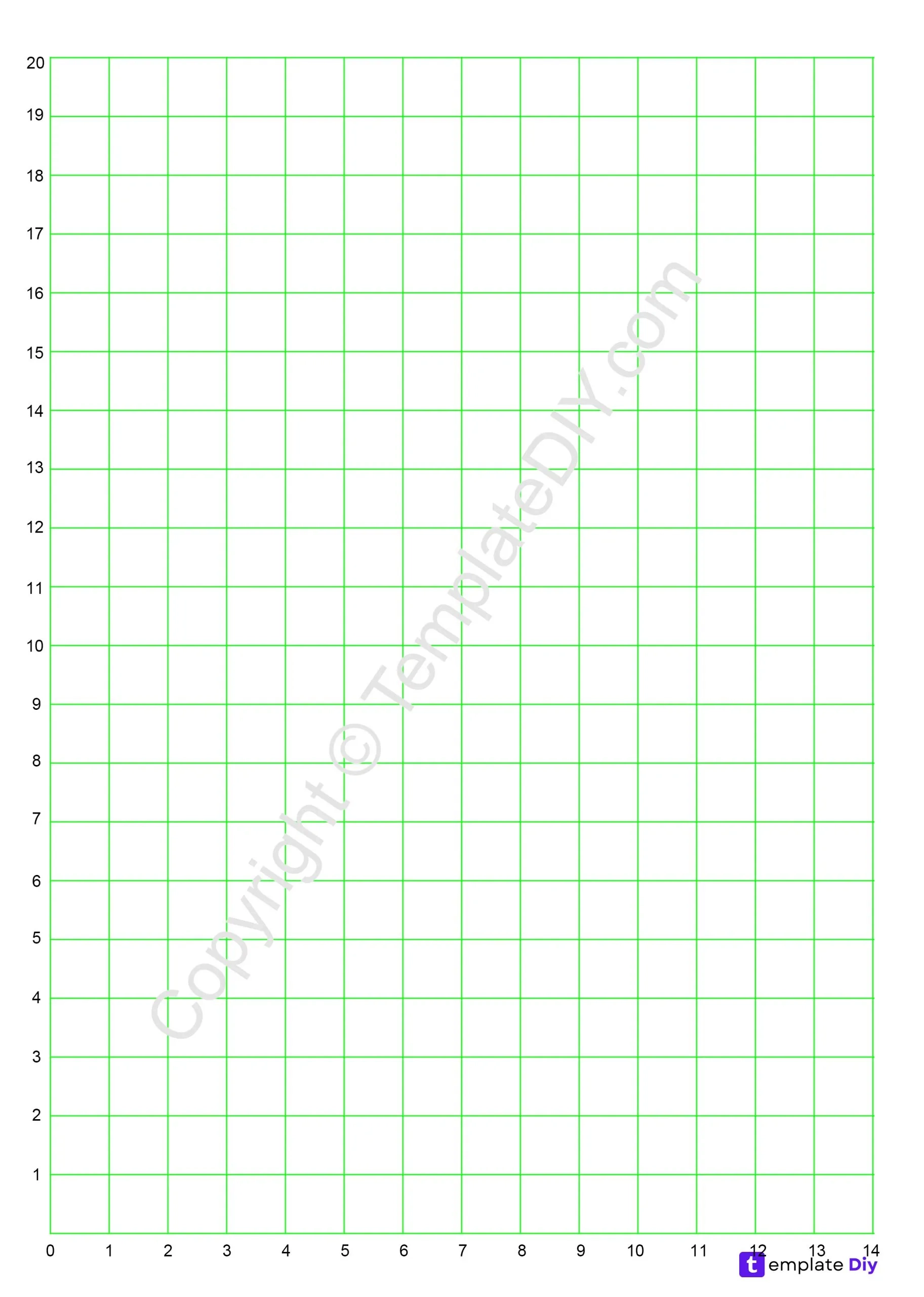 Graph Paper With Numbers Template Printable Blank PDF