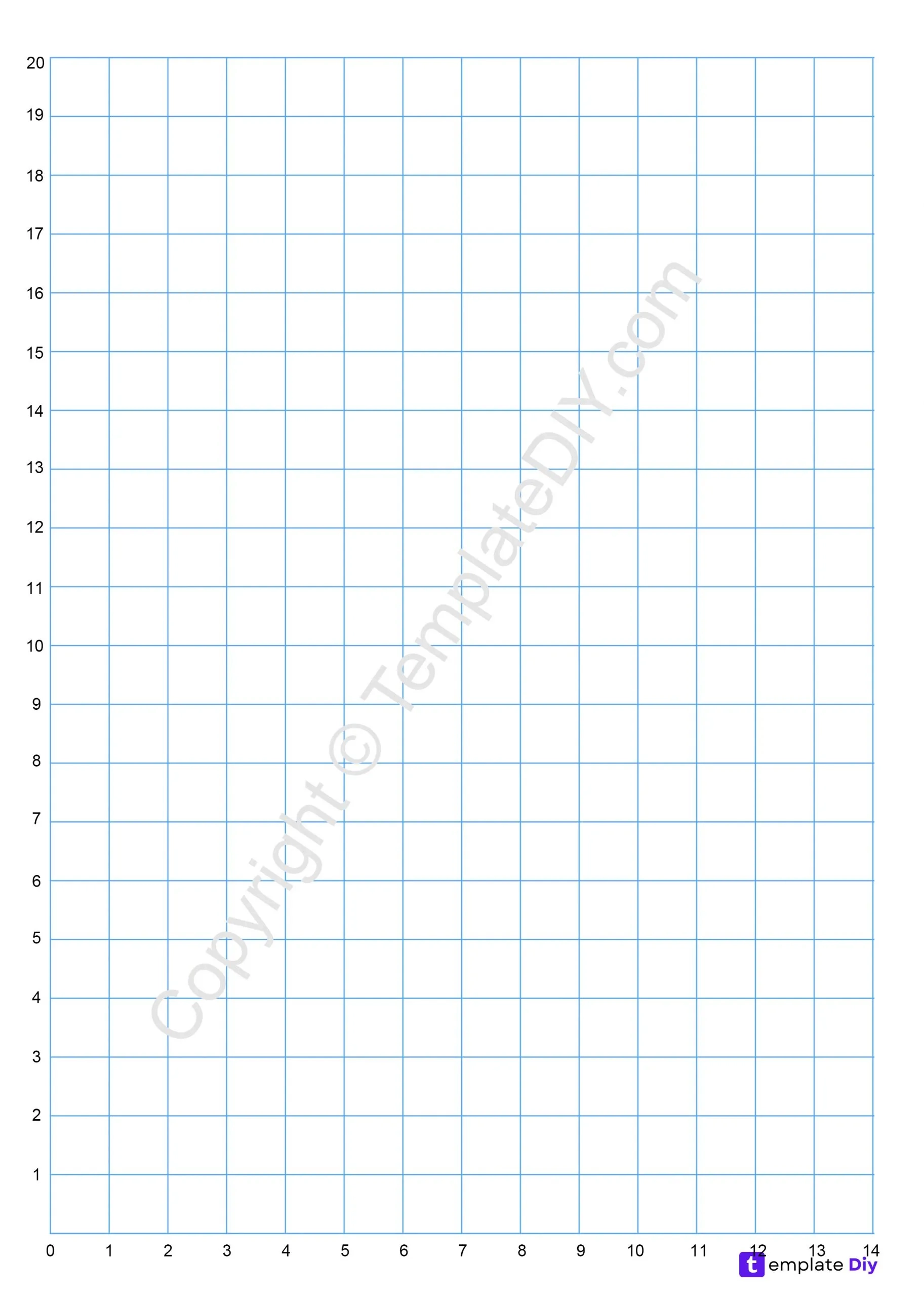 graph paper with numbers template printable blank pdf
