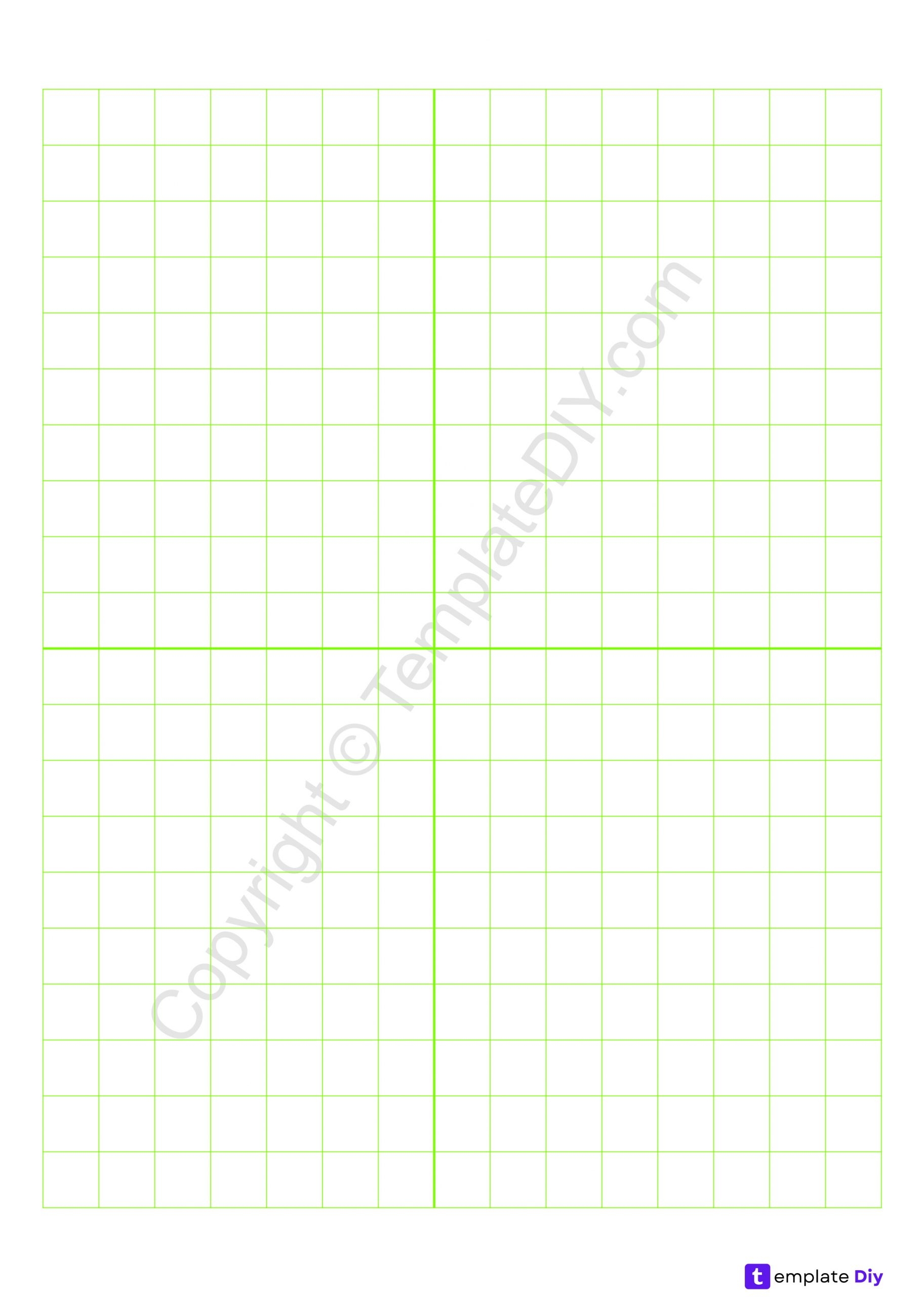 Green Graph Paper Grid Paper Printable Template In PDF