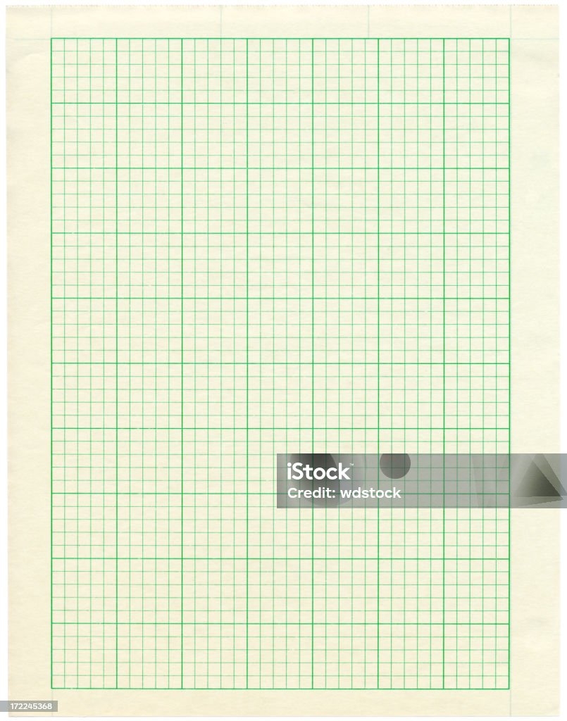 Green Grid Graph Paper Isolated On White Stock Photo Download Image Now Graph Paper Green Color Business IStock