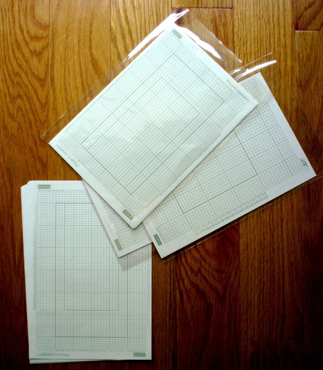 Grid Paper 10 For 24 stitch Pattern Punch Card Knitting Machine Brother SK LK EBay UK