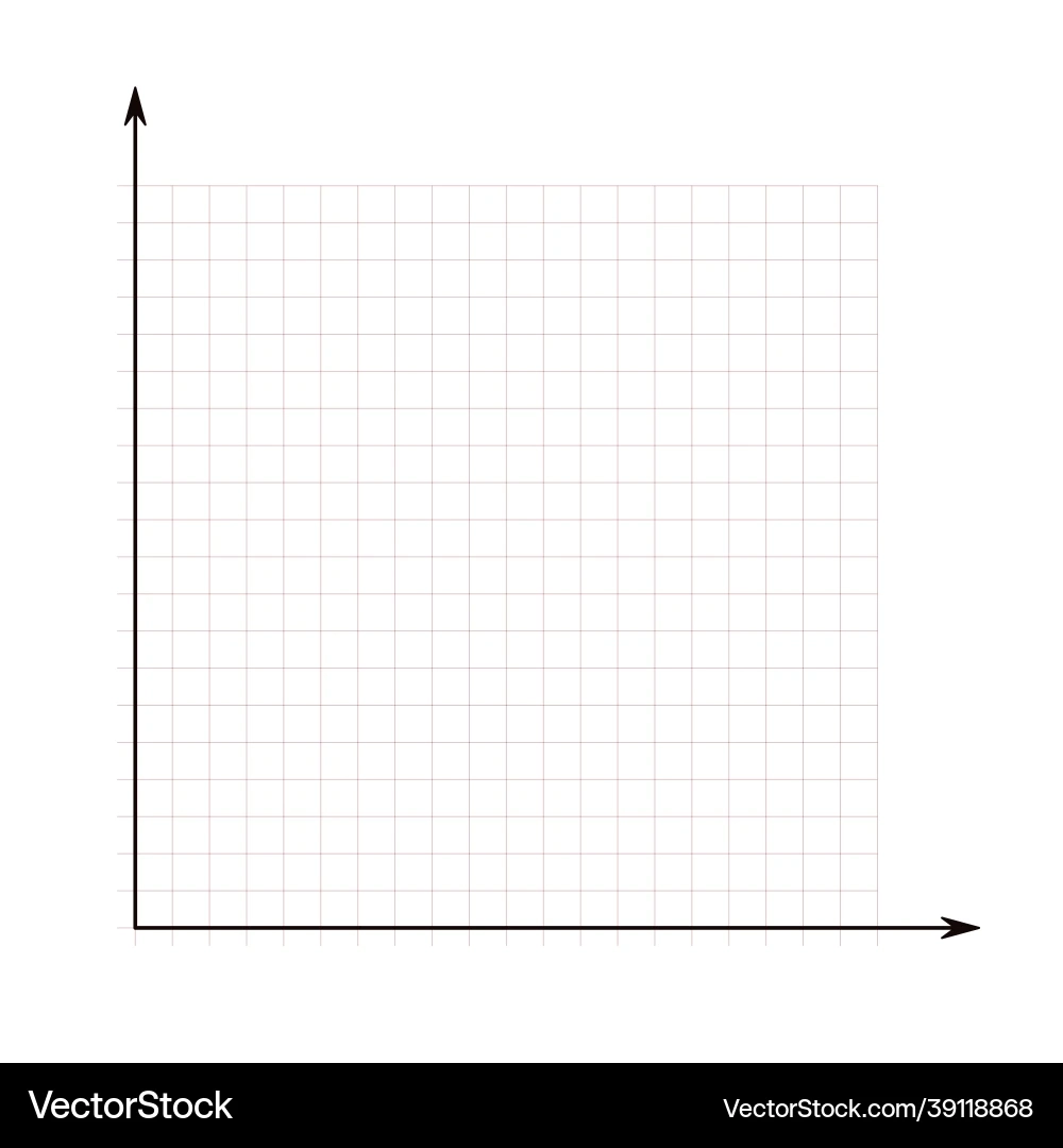 Grid Paper Mathematical Graph Cartesian Royalty Free Vector