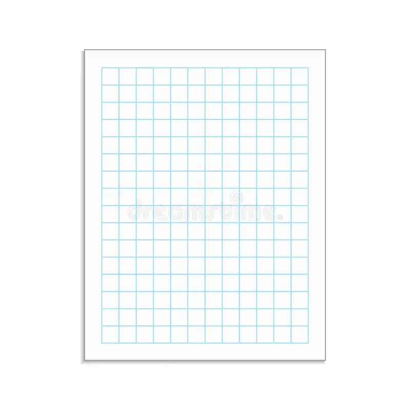 Grid Paper Vector Notebook Sheet With Blue Lines Stock Vector Illustration Of Square Office 128181797