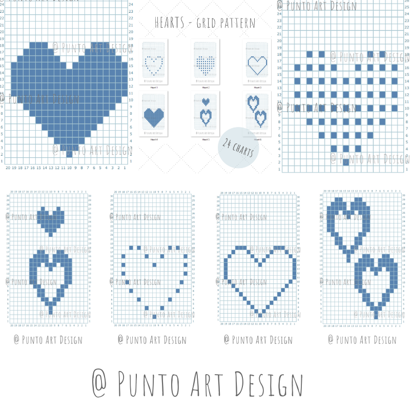 Heart Design Chart Free Grid Pattern Punto Art Design Free Crochet Knitting Patterns UK