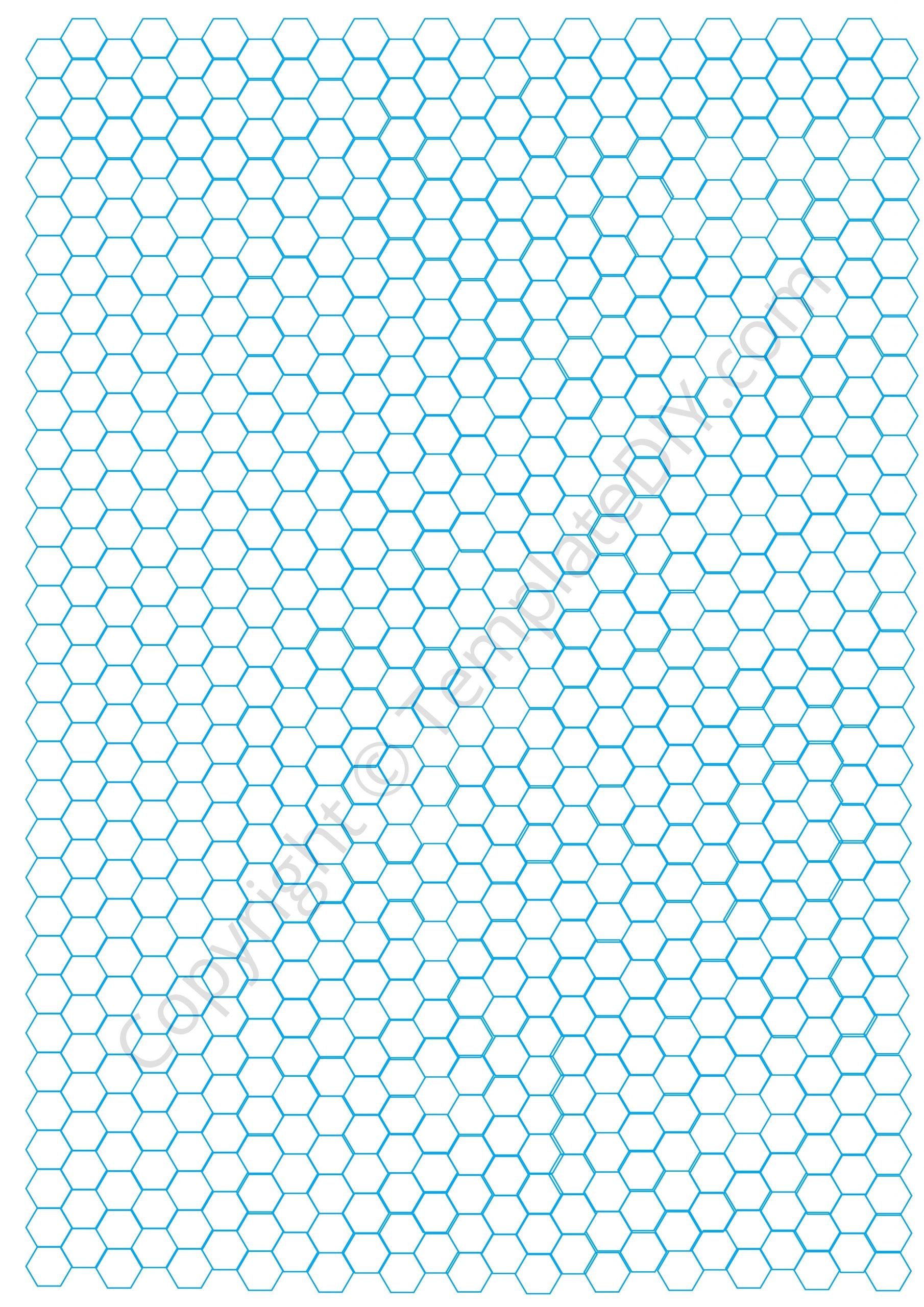 Free Printable Hexagon Graph Paper