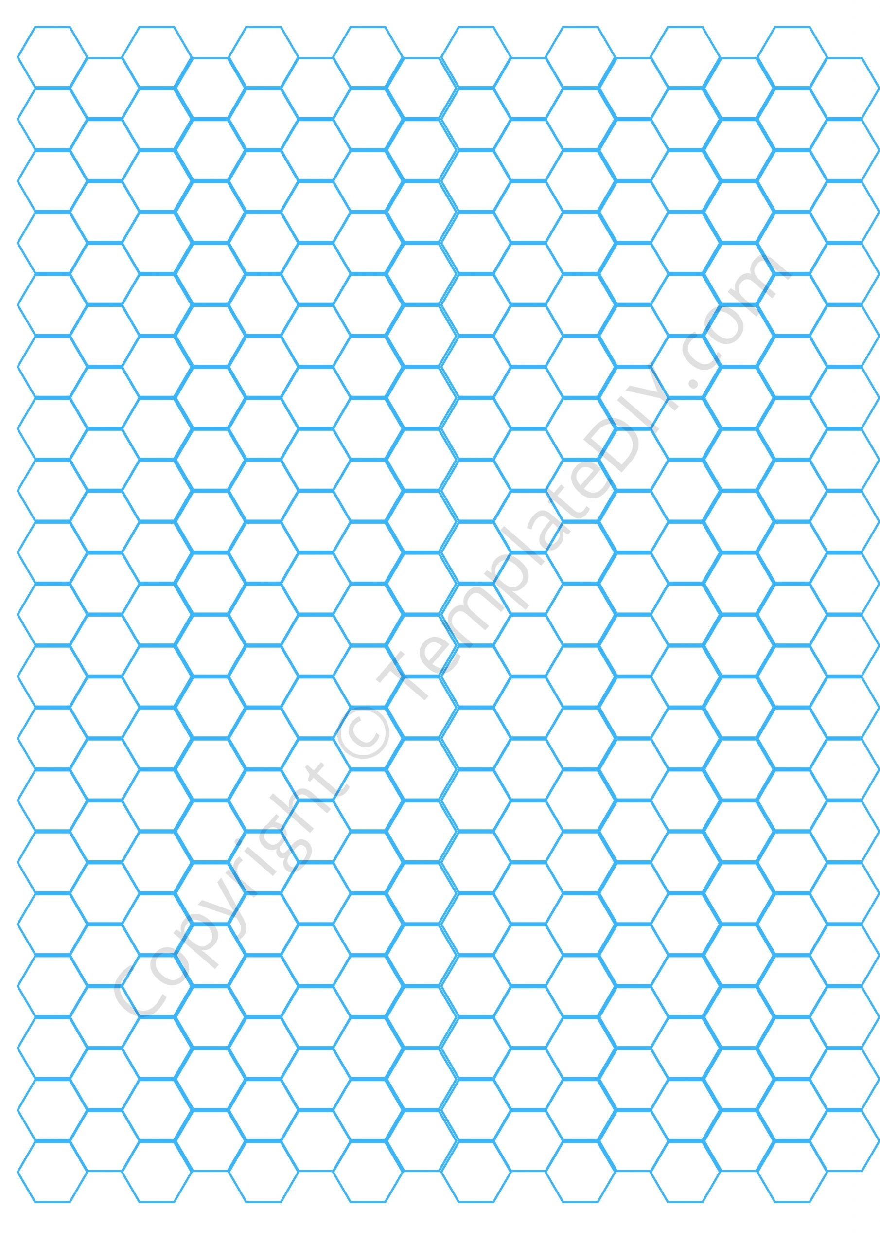 Printable Hexagonal Graph Paper