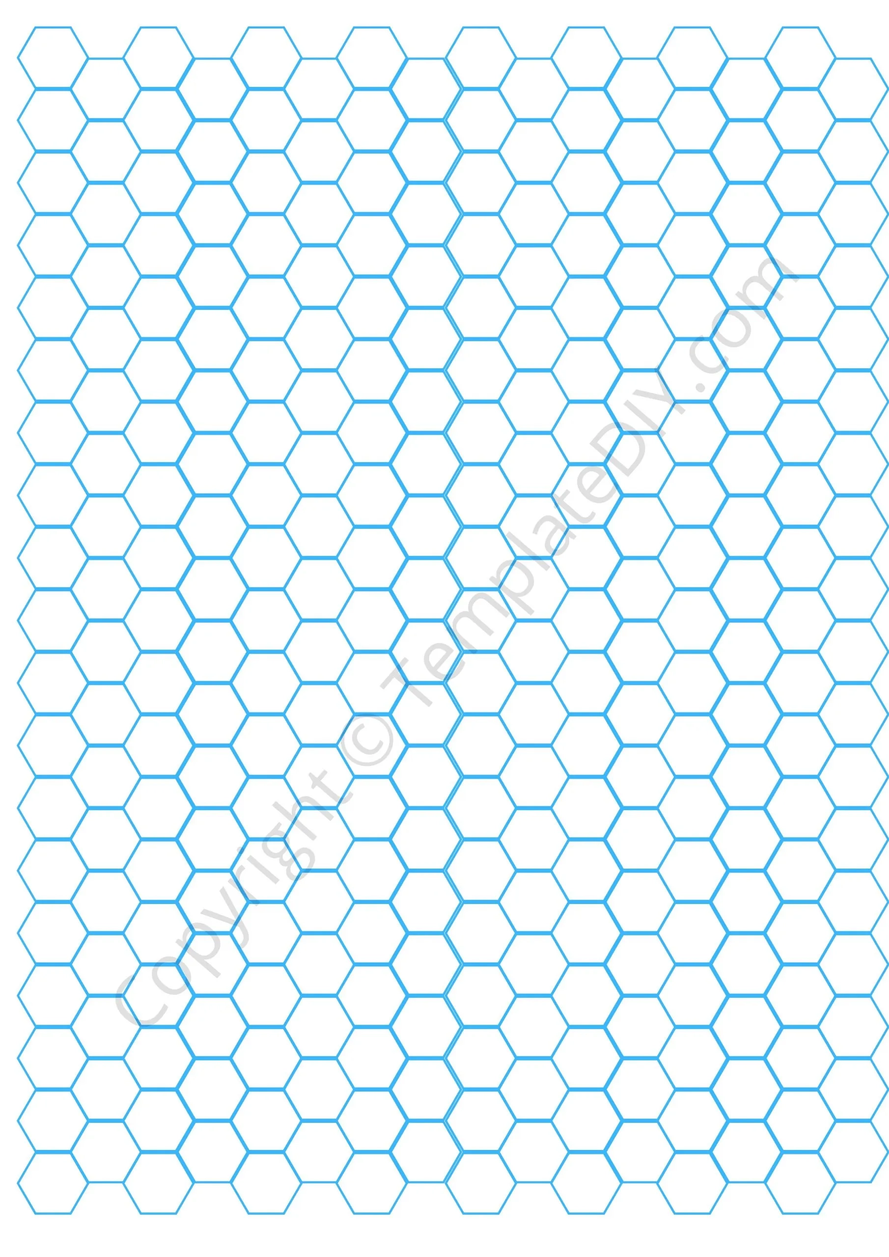 Hexagon Graph Paper Grid Paper Template Printable PDF
