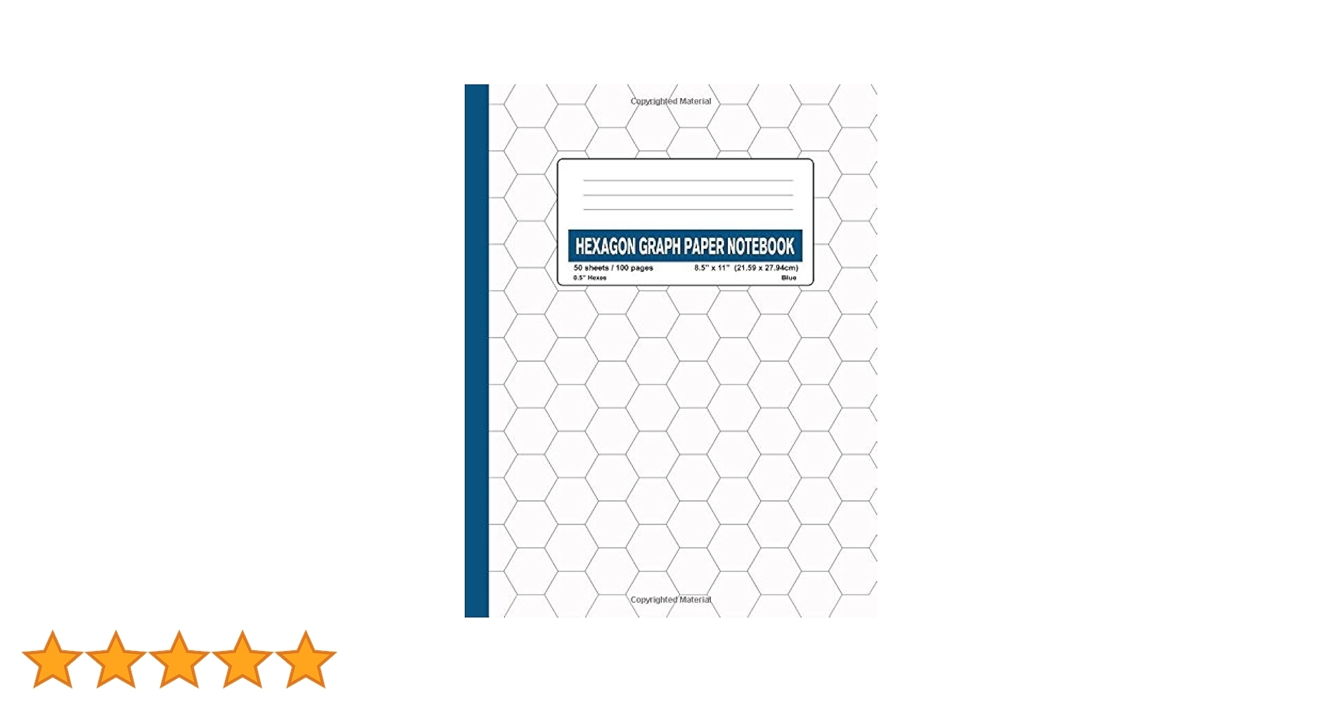 Hexagon Graph Paper Notebook 0 5 Hexes Blue 100 100 Pages Large Grids Hex Paper Pad Half Inch Hexagonal Large Grids Usa Bizcom 9781723348594 Amazon Books