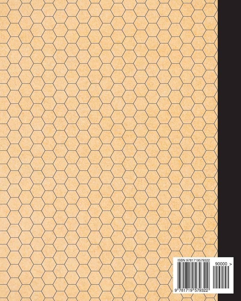 Hexagon Graph Paper Notebook 1 4 Hexagonal Graph Paper Hexagon Notebook 8 x10 Over 100 Pages Graph Paper Template Graph Paper Notebook 5 Amazon in
