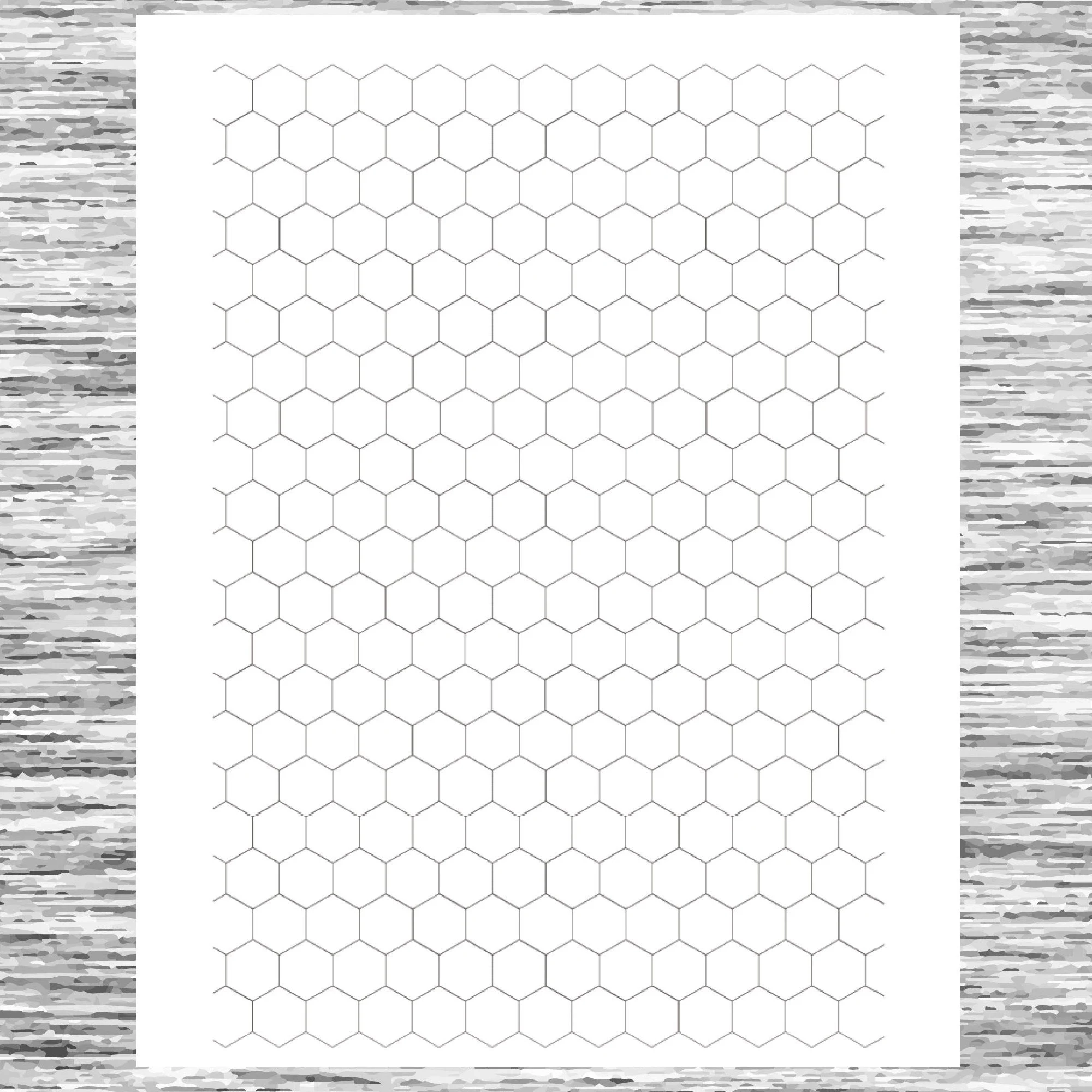 Hexagon Graph Paper Printable PDF Word Etsy