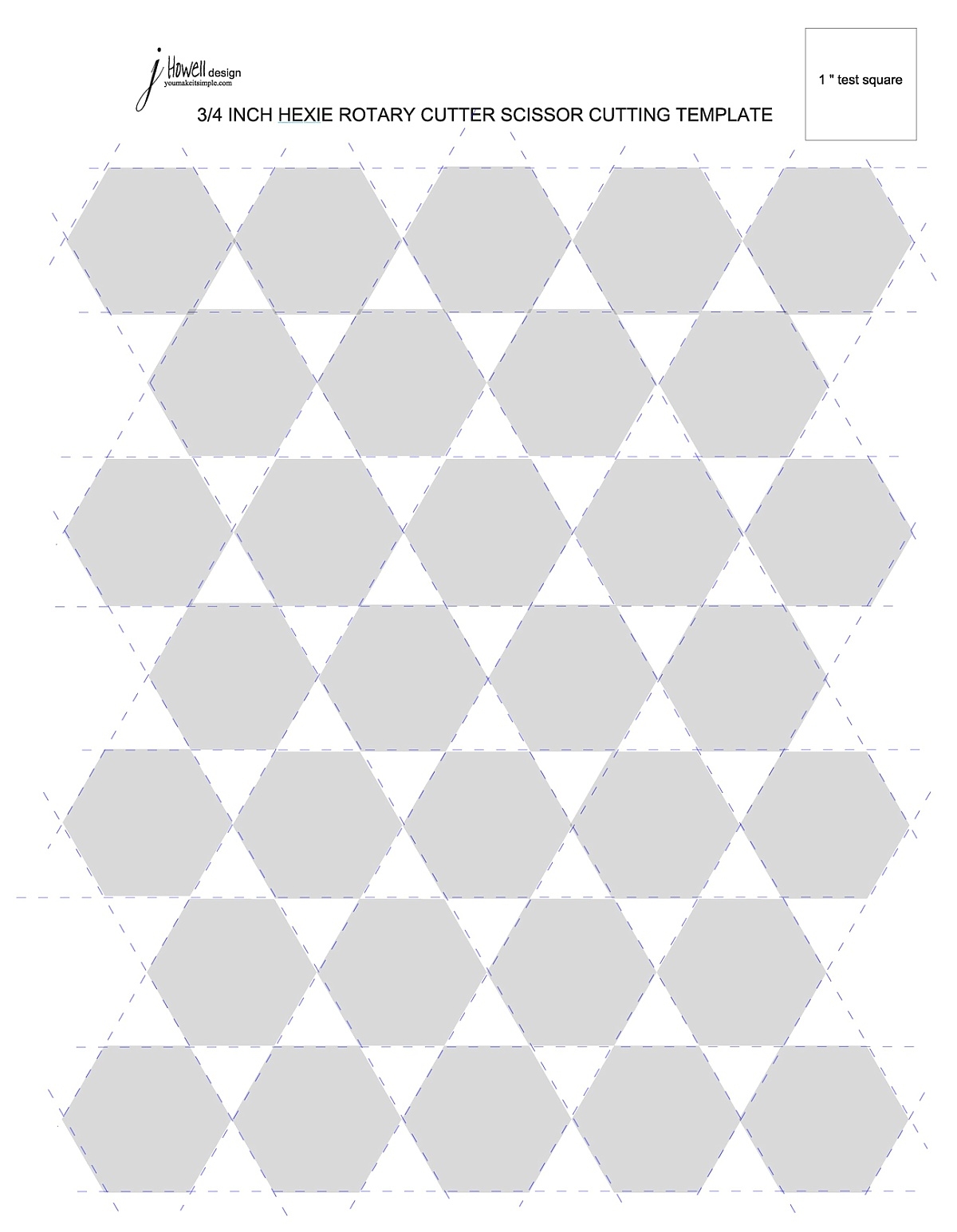 Hexie English Paper Piecing PDF JPEG 3 Sizes You Make It Simple