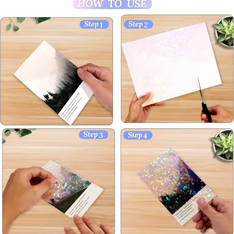 Holographic Sticker Paper Clear A4 Vinyl Sticker Paper Self Temu Belgium