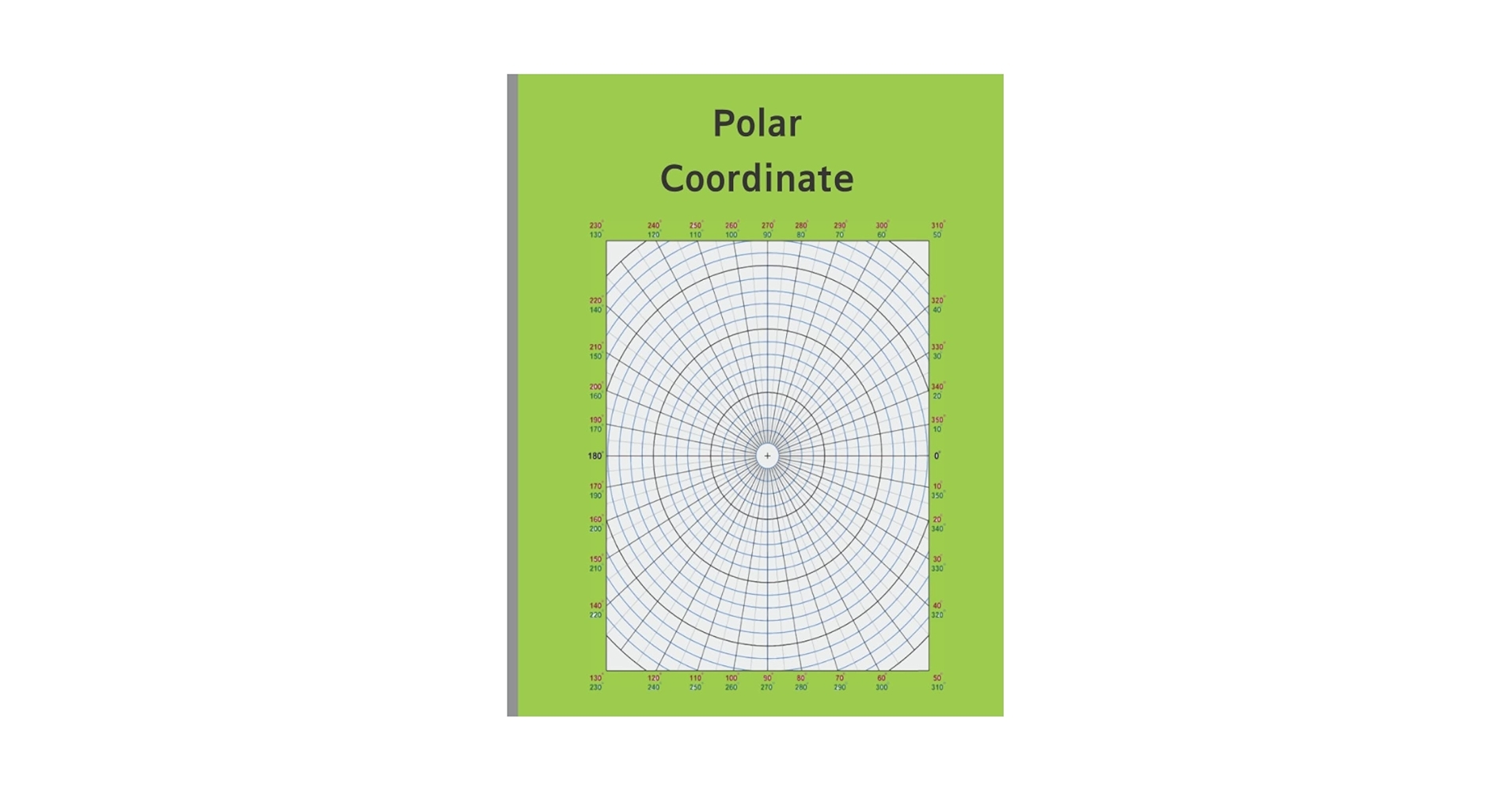 Independently Published Polar Coordinate Graph Paper Blank Polar Plot Grid Drawing Paper Page 100 Size 8 5 X11 Inch Jason Robert Amazon ae Office Products
