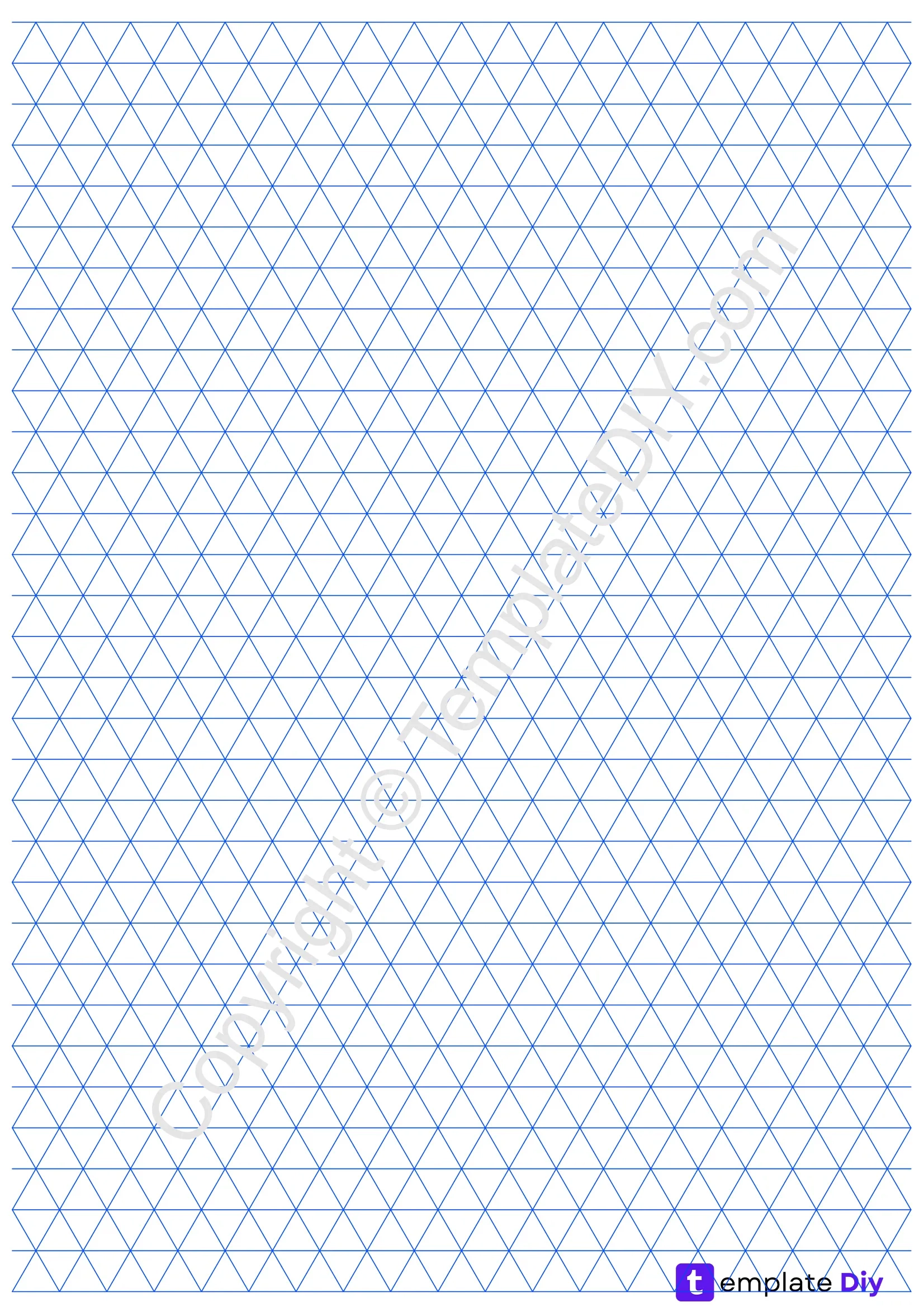 Isometric Graph Paper Grid Graph Paper Printable PDF