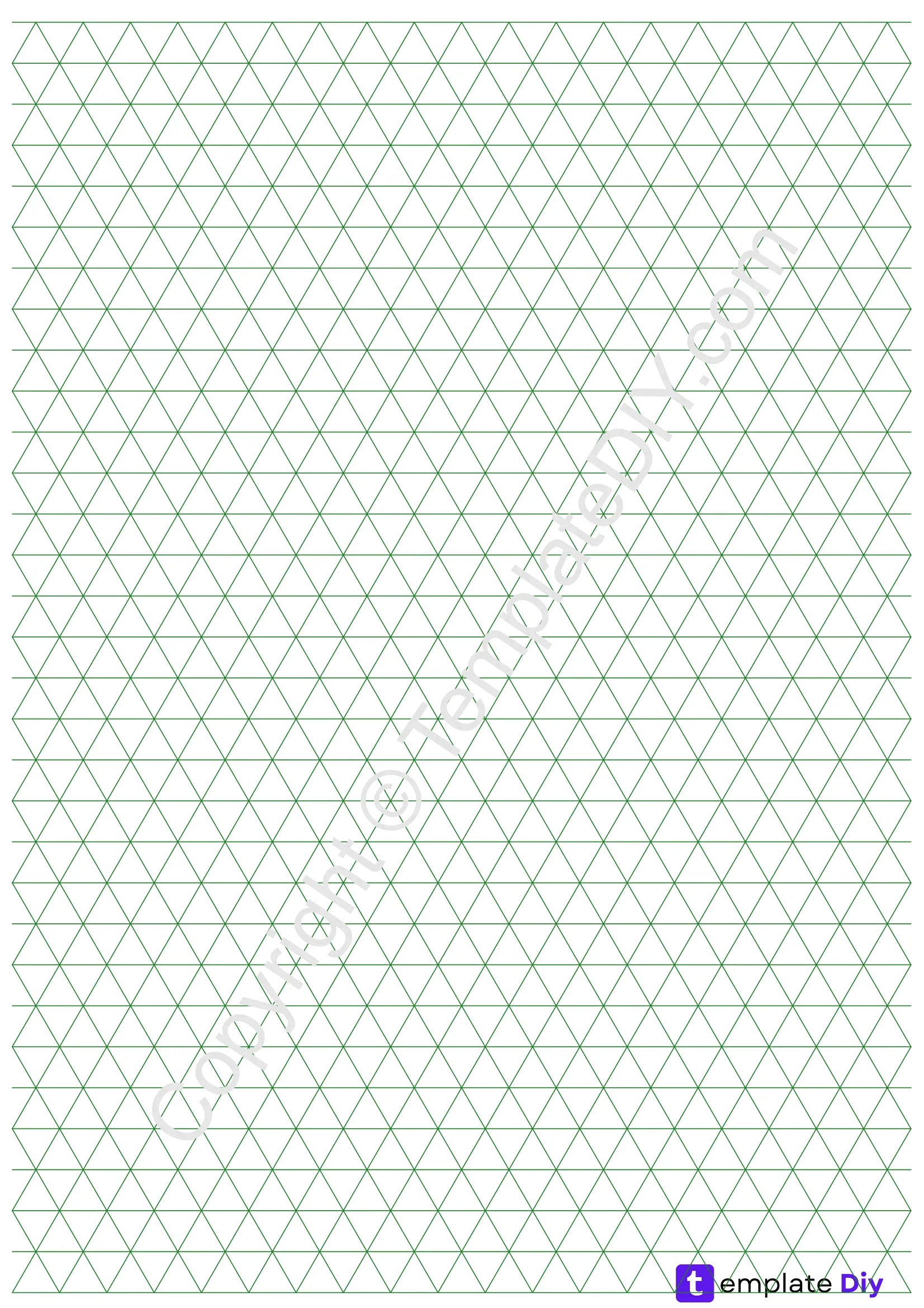 Isometric Graph Paper Grid Graph Paper Printable PDF