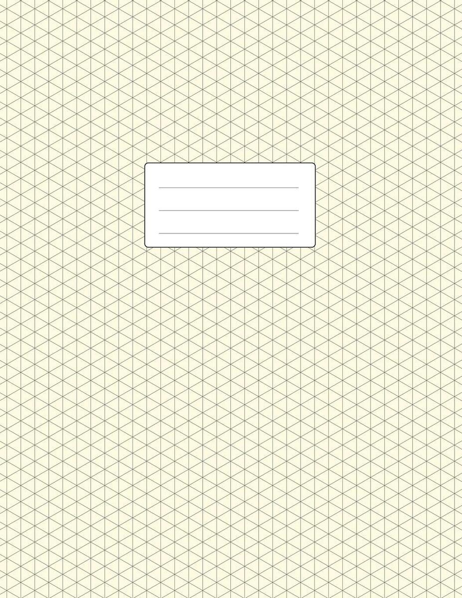 Isometric Grid Notebook 3D Graph Paper Large Size 8 5x11 110 Pages Soft EBay UK