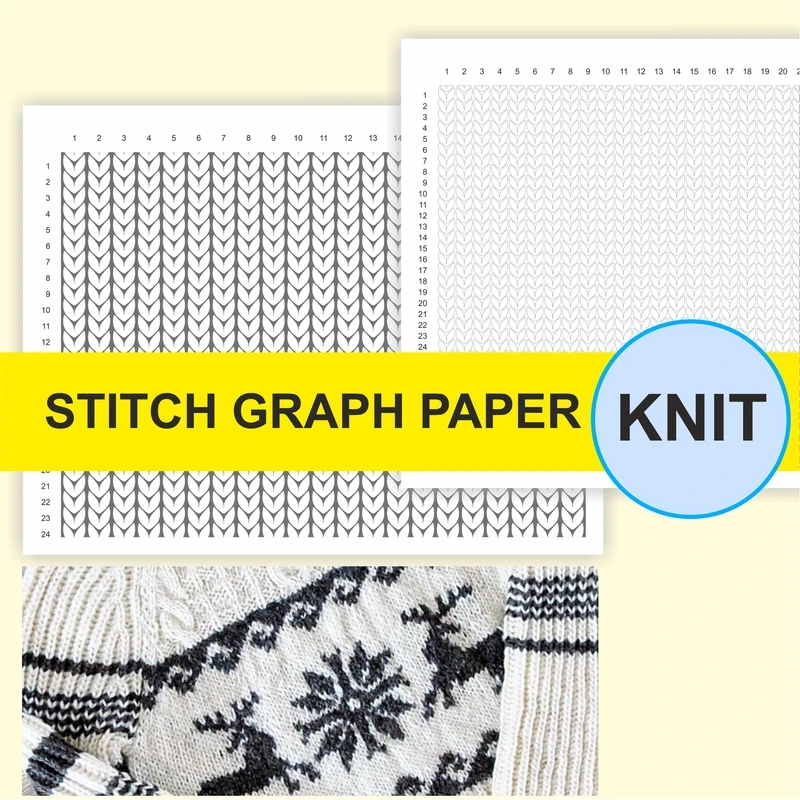Knit Stitch Graph Paper Blank For Colorwork Charts Knitting Inspire Uplift
